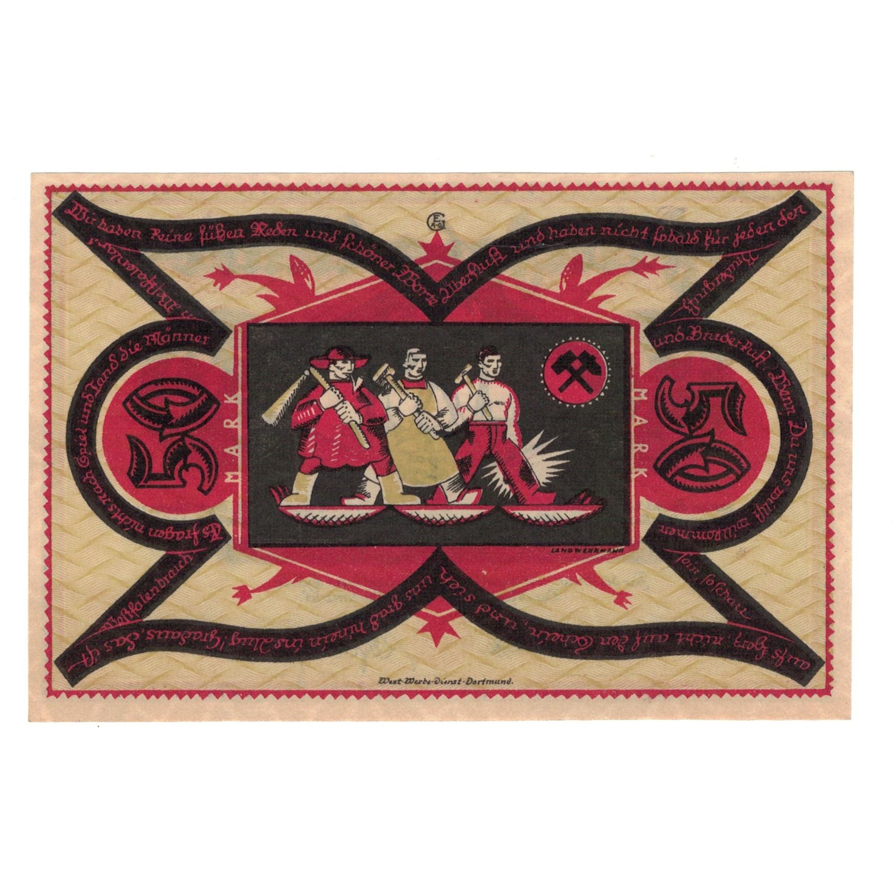 Banknote, Germany, Dortmund und Hörde Stadt und Landkreise, 50 Pfennig