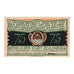 Banknot, Niemcy, Zeulenroda Stadt, 75 Pfennig, personnage, 1921, 1921-11-01