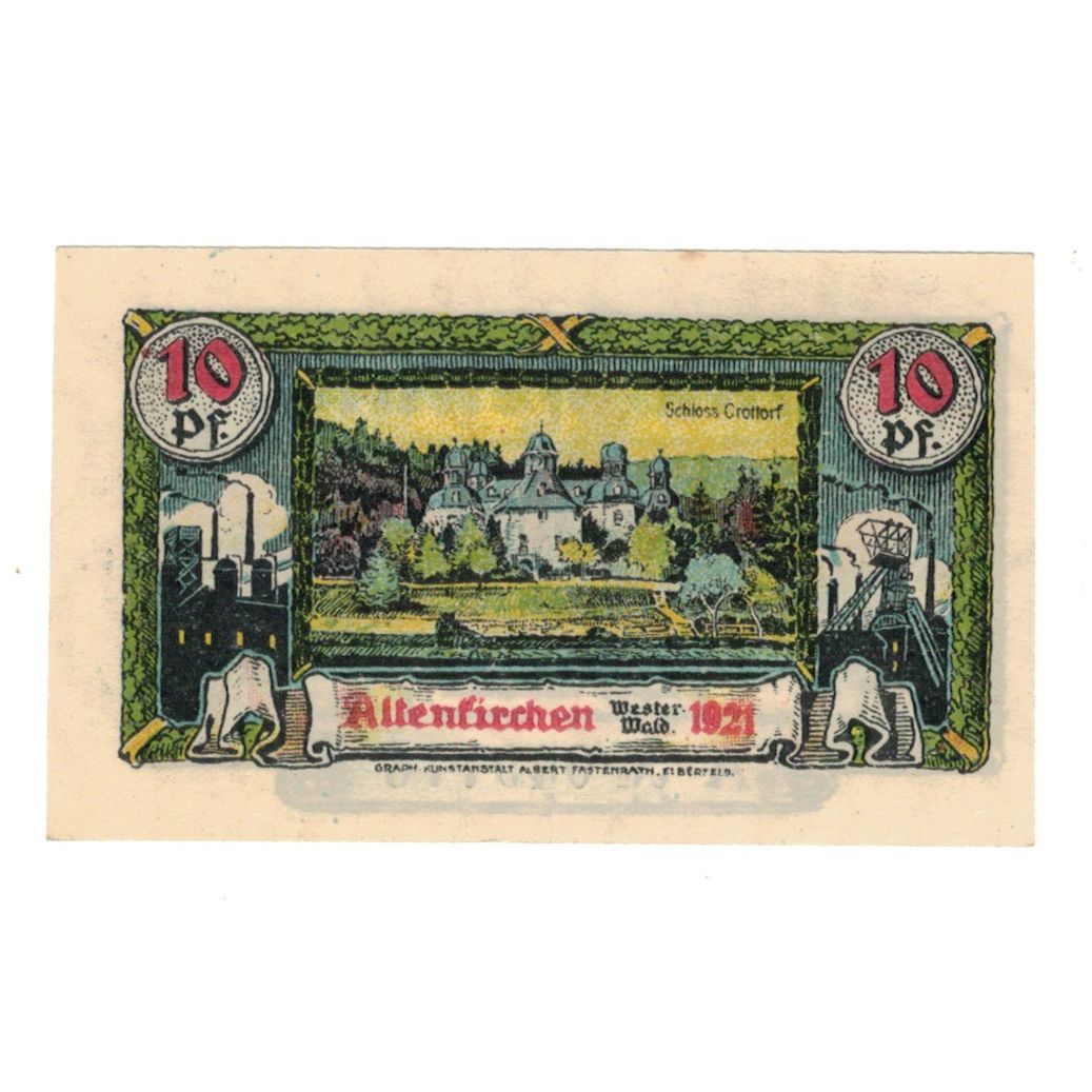 Banknote, Germany, Altenkirchen Kreis, 10 Pfennig, paysage, 1921, UNC(65-70)