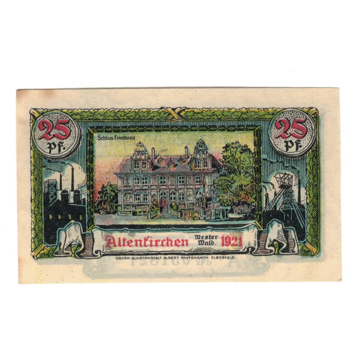 Banknote, Germany, Altenkirchen Kreis, 25 Pfennig, paysage, 1921, UNC(65-70)