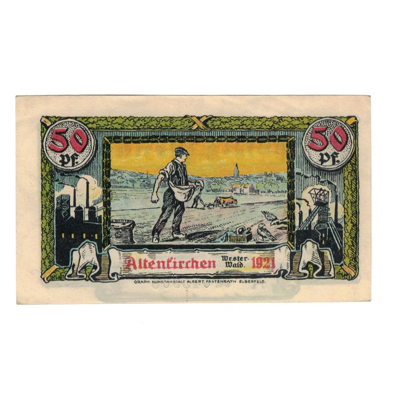 Banknote, Germany, Altenkirchen Kreis, 50 Pfennig, paysage, 1921, UNC(65-70)