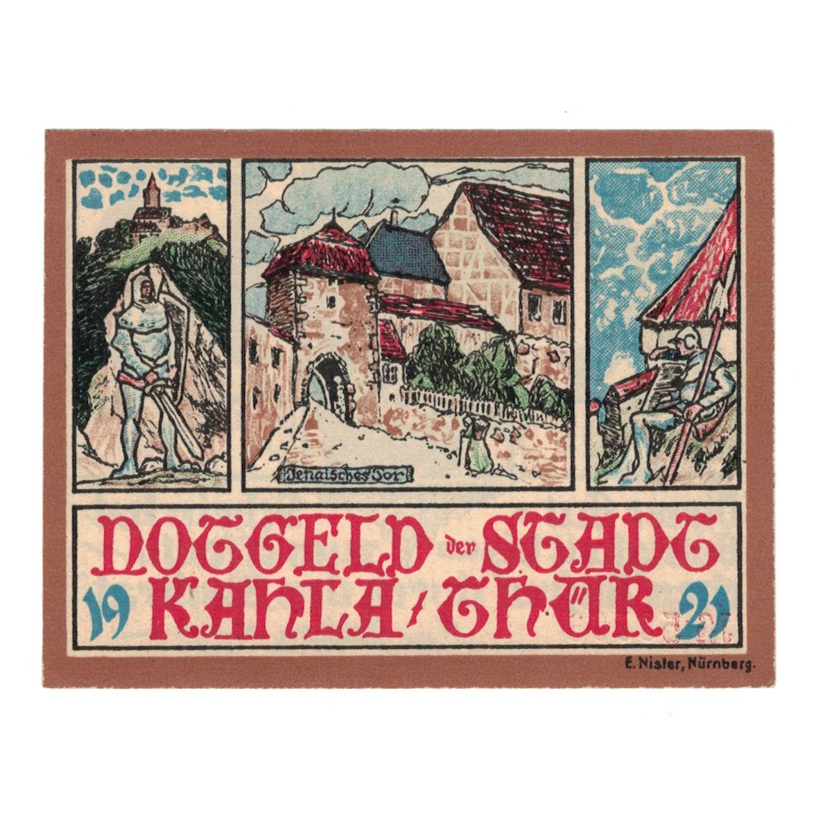 Banknote, Germany, Kahla Stadt, 10 Pfennig, ruelle, 1921, UNC(65-70), Mehl:668.1