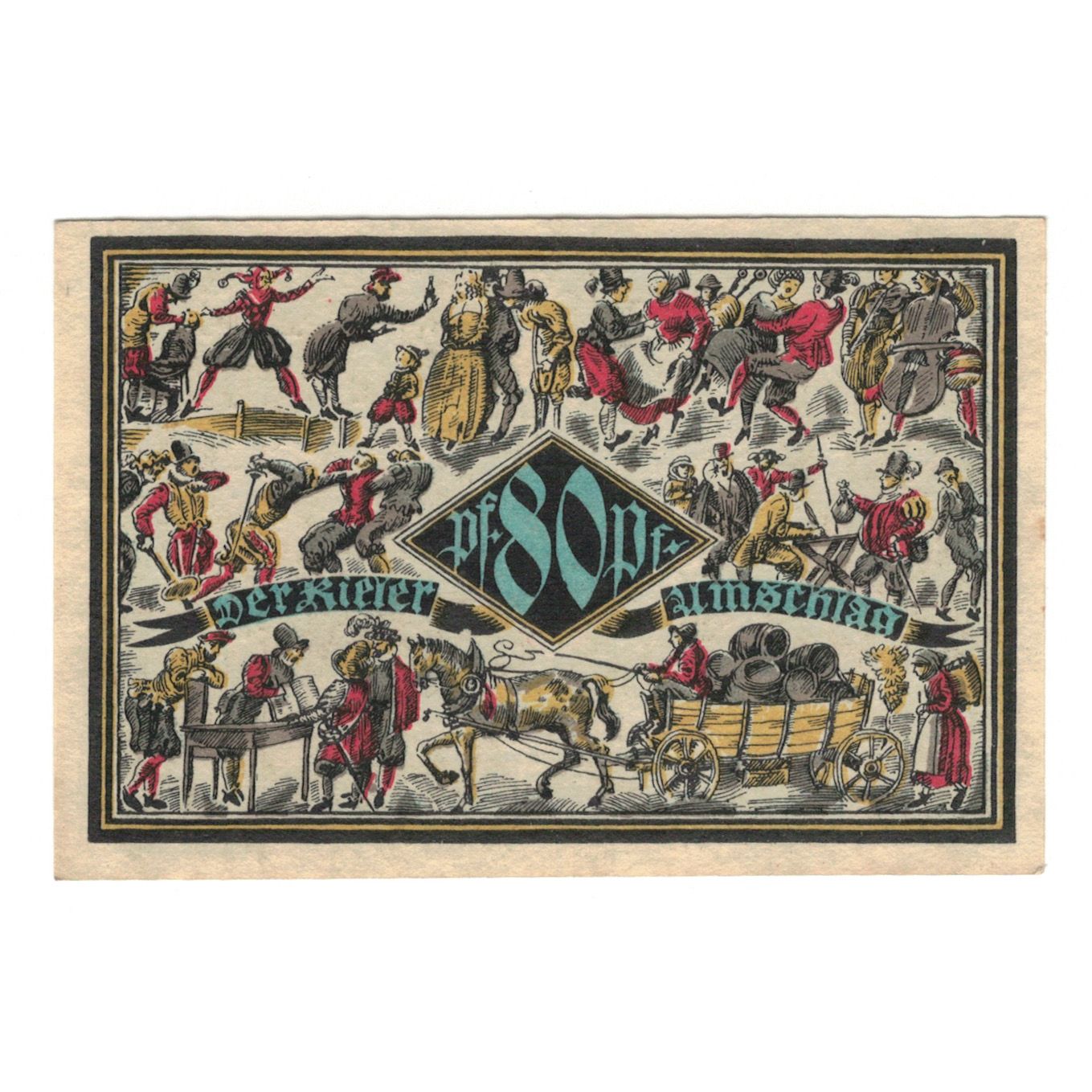 Banknote, Germany, Kiel Kieler Herbstwoche für Kunst und Wissenschaft, 80