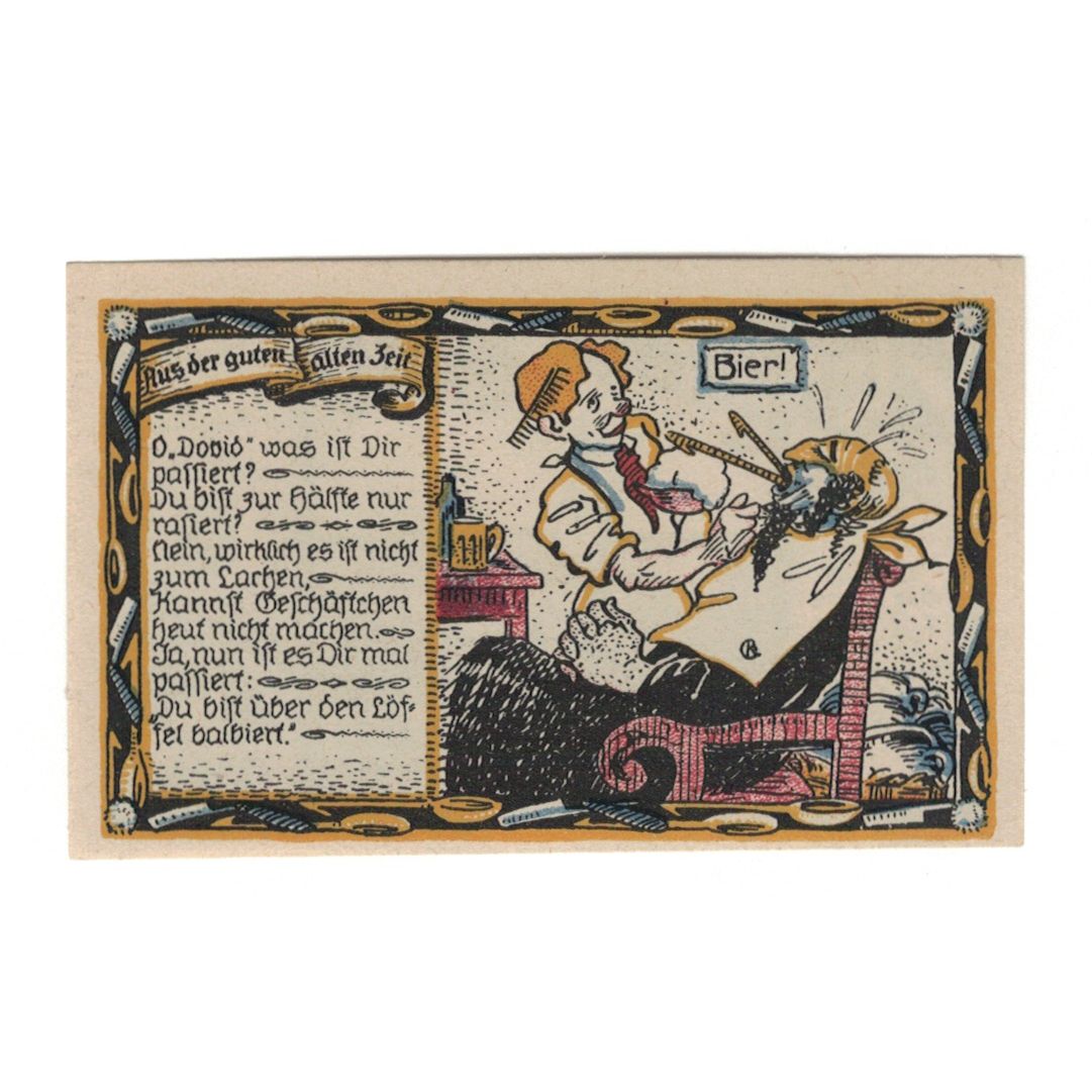 Banknote, Germany, Beverungen Stadt, 75 Pfennig, personnage, 1922, 1922-03-01