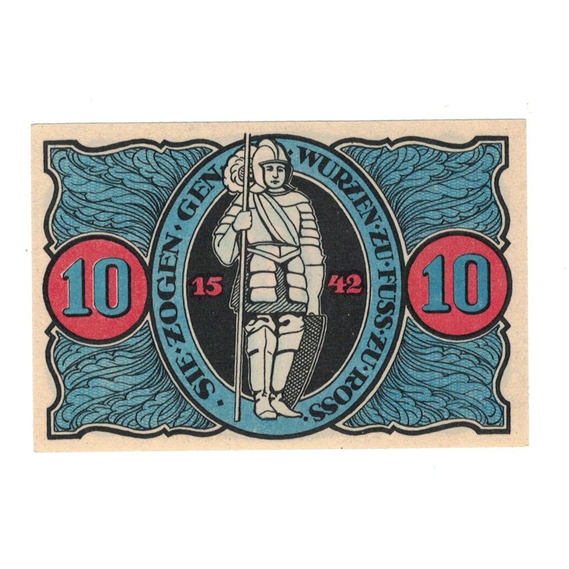 Banknote, Germany, Torgau Stadt, 10 Pfennig, personnage, 1921, 1921-02-10