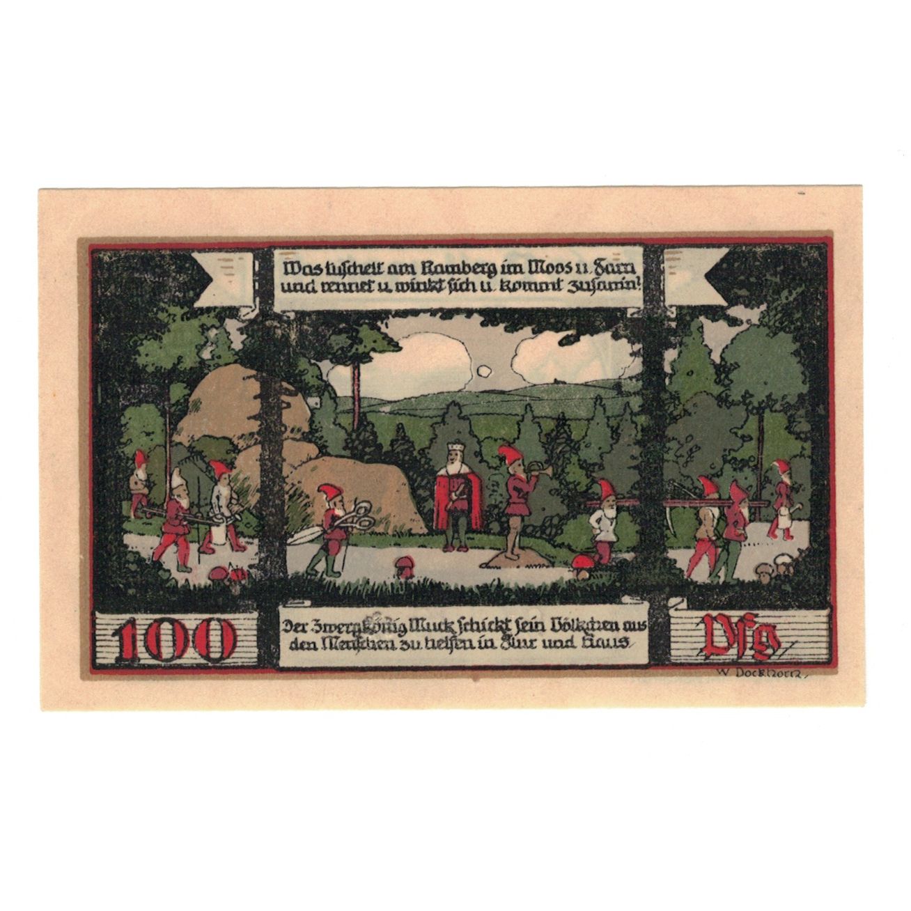 Banknote, Germany, Ballenstedt am Harz Kreis, 100 Pfennig, personnage, 1921