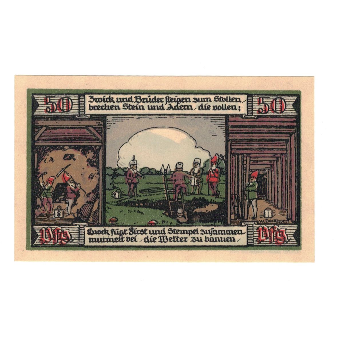 Banknote, Germany, Ballenstedt am Harz Kreis, 50 Pfennig, paysage, 1921