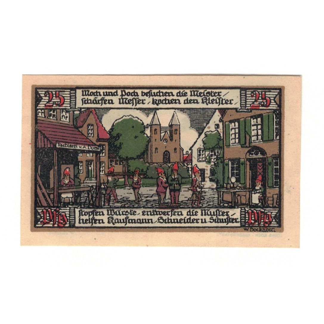 Banknote, Germany, Ballenstedt am Harz Kreis, 25 Pfennig, Monument, 1921
