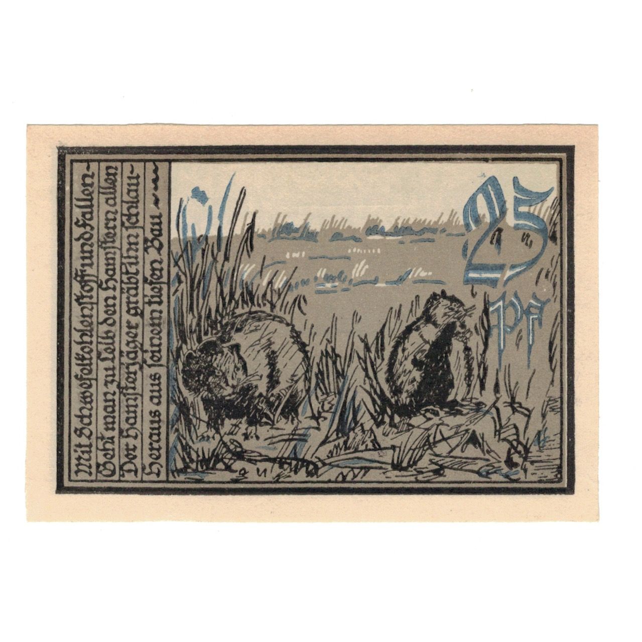 Banknote, Germany, Aschersleben Stadt, 25 Pfennig, Animaux, 1920, 1921-03-31