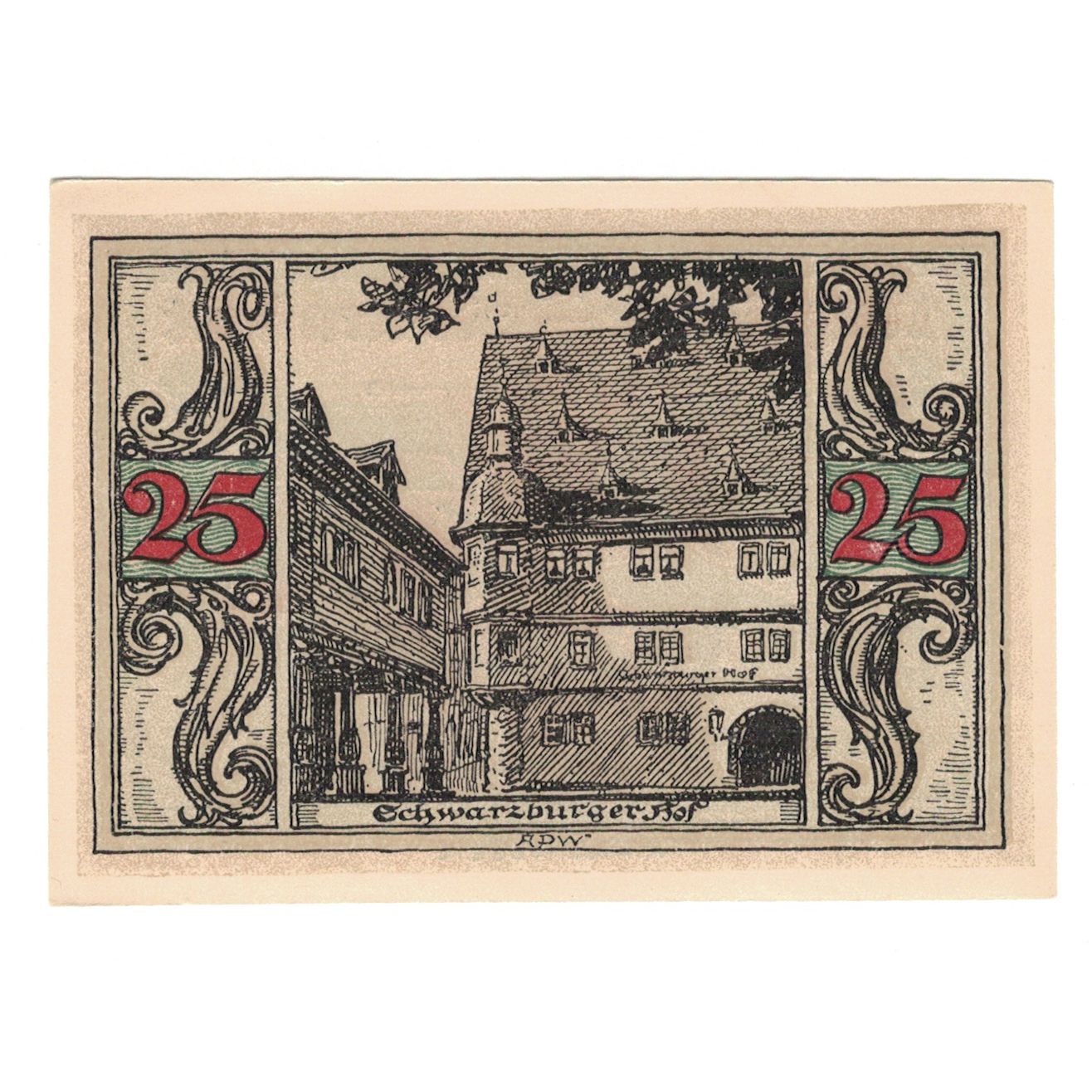 Banknote, Germany, Arnstadt Stadt, 25 Pfennig, Maison, 1921, UNC(65-70)