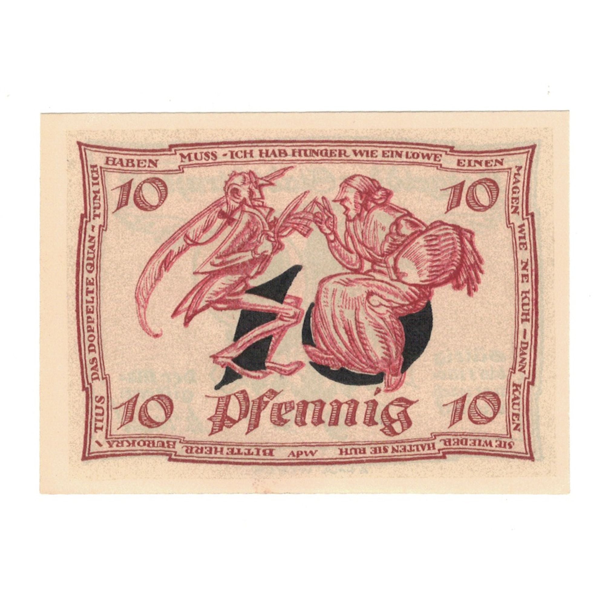 Banknote, Germany, Arnstadt Stadt, 10 Pfennig, personnage, 1921, UNC(65-70)