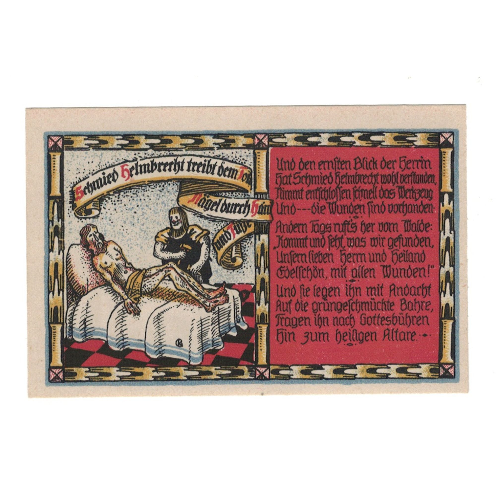 Geldschein, Deutschland, Helmarshausen Stadt, 1 Mark, personnage 2, 1922