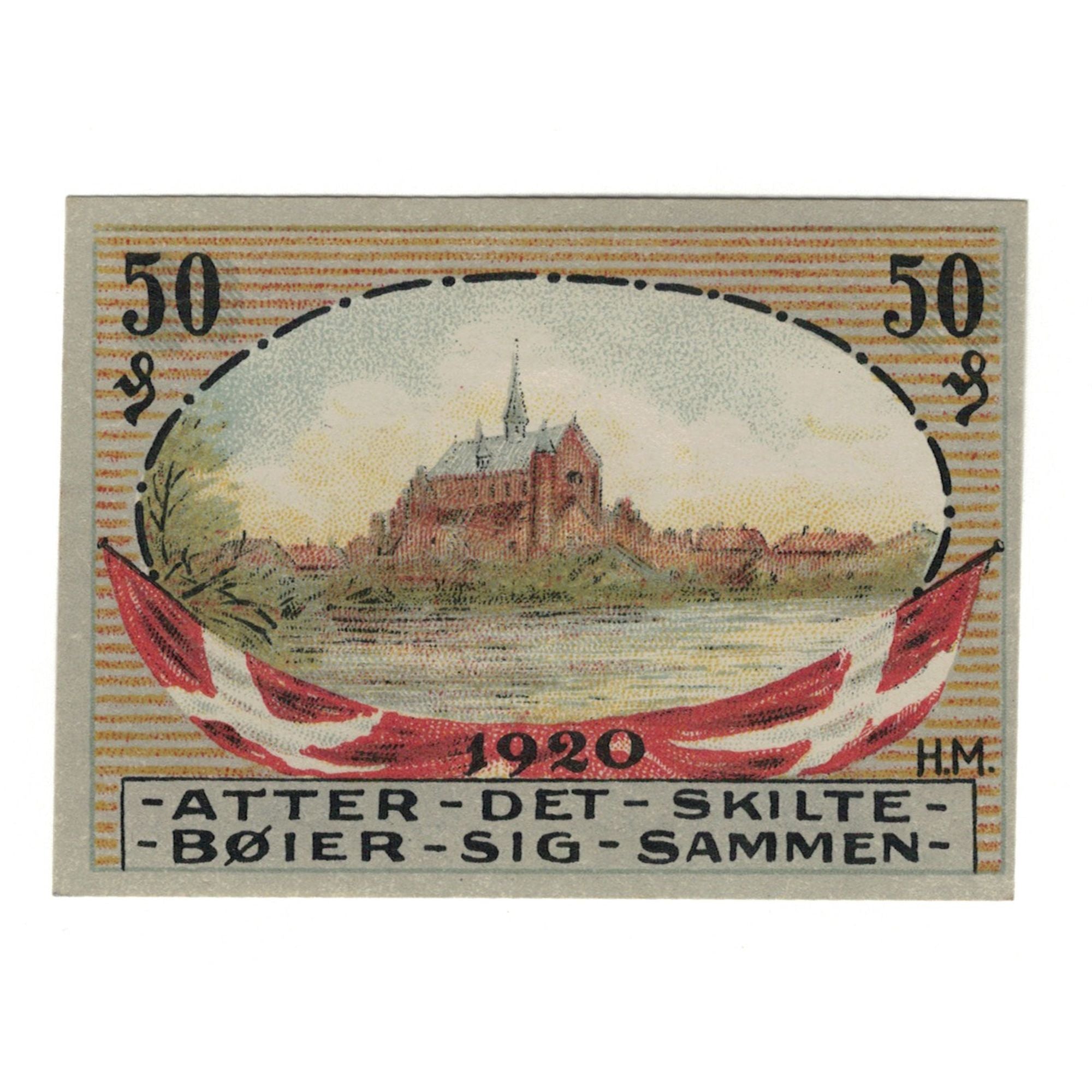 Banknote, Germany, Hadersleben Stadt, 50 Pfennig, paysage, 1920, 1920-03-06