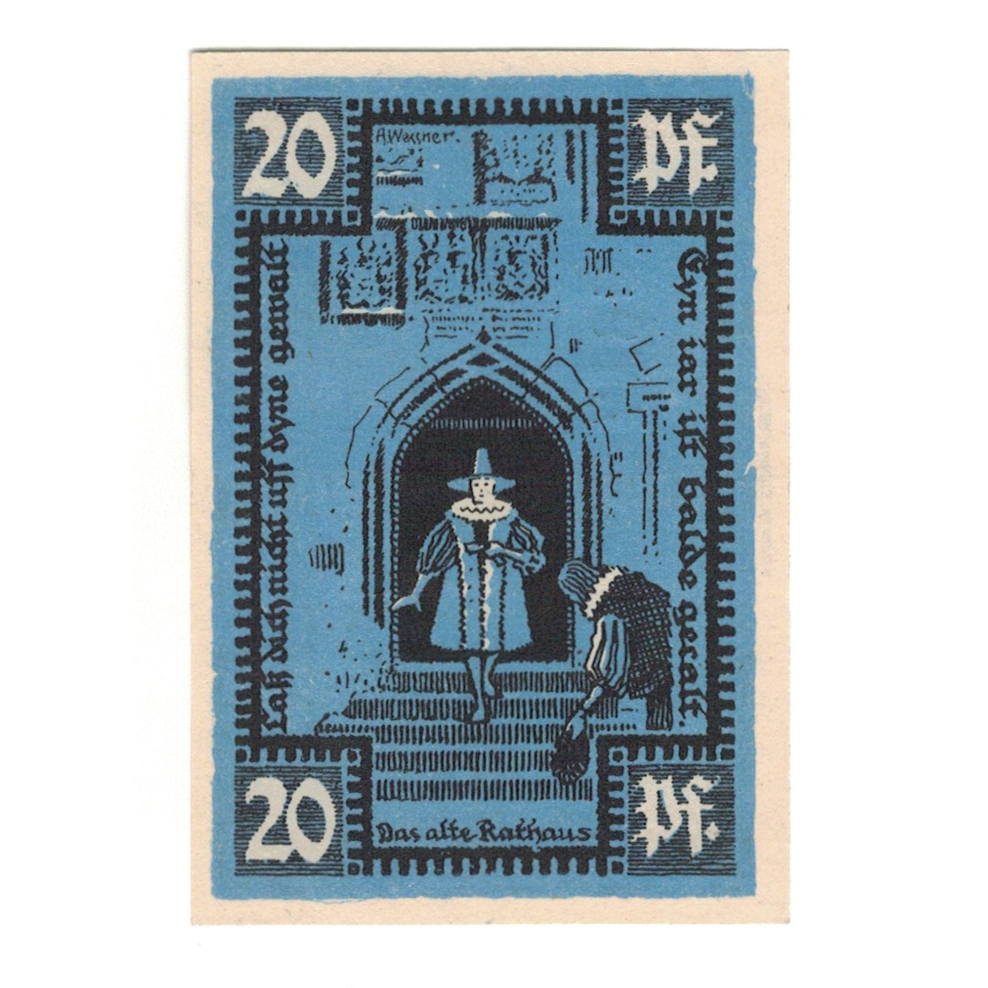 Banknote, Germany, Merseburg Stadt, 20 Pfennig, personnage, 1921, 1921-05-01