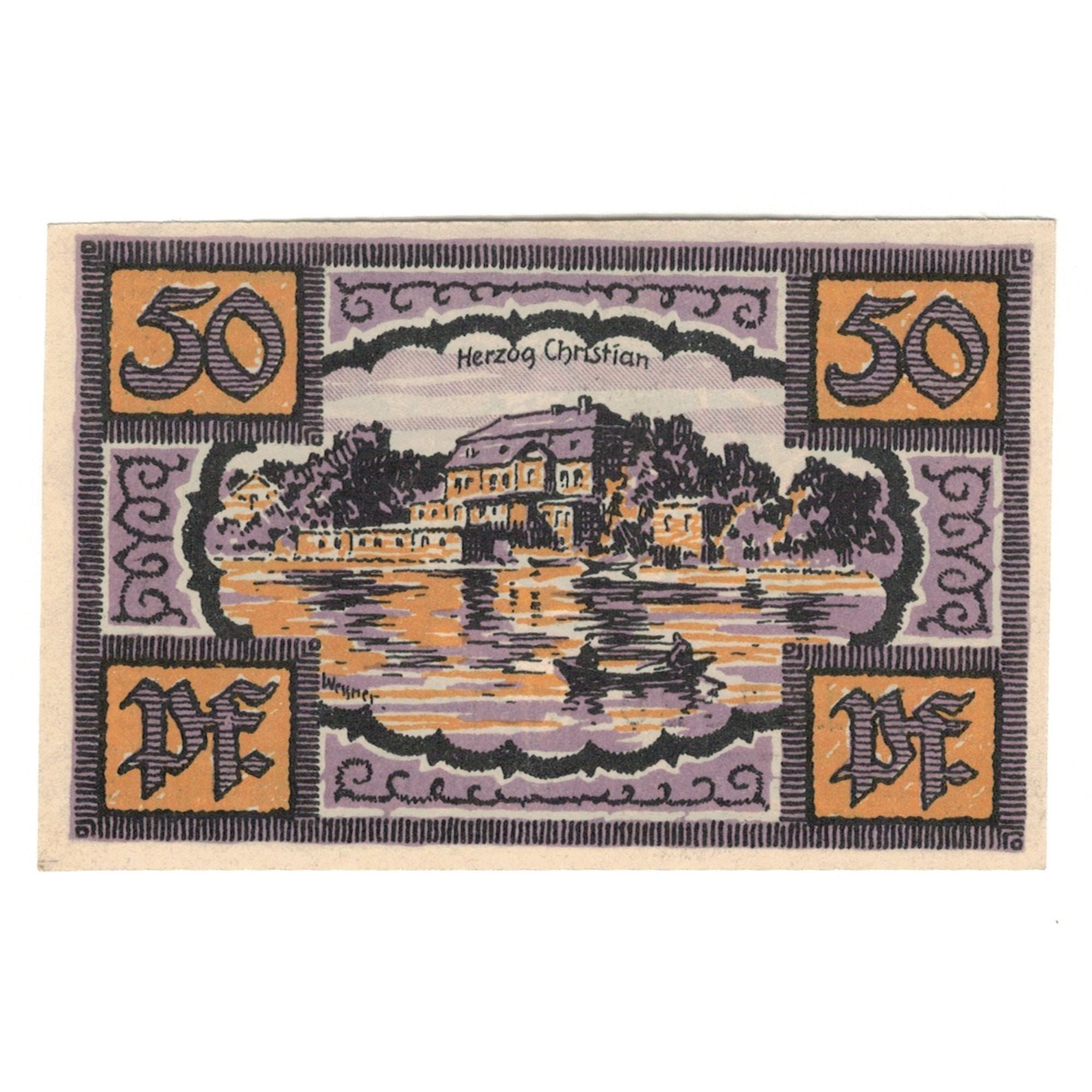 Banknote, Germany, Merseburg Stadt, 50 Pfennig, paysage, 1921, 1921-05-01