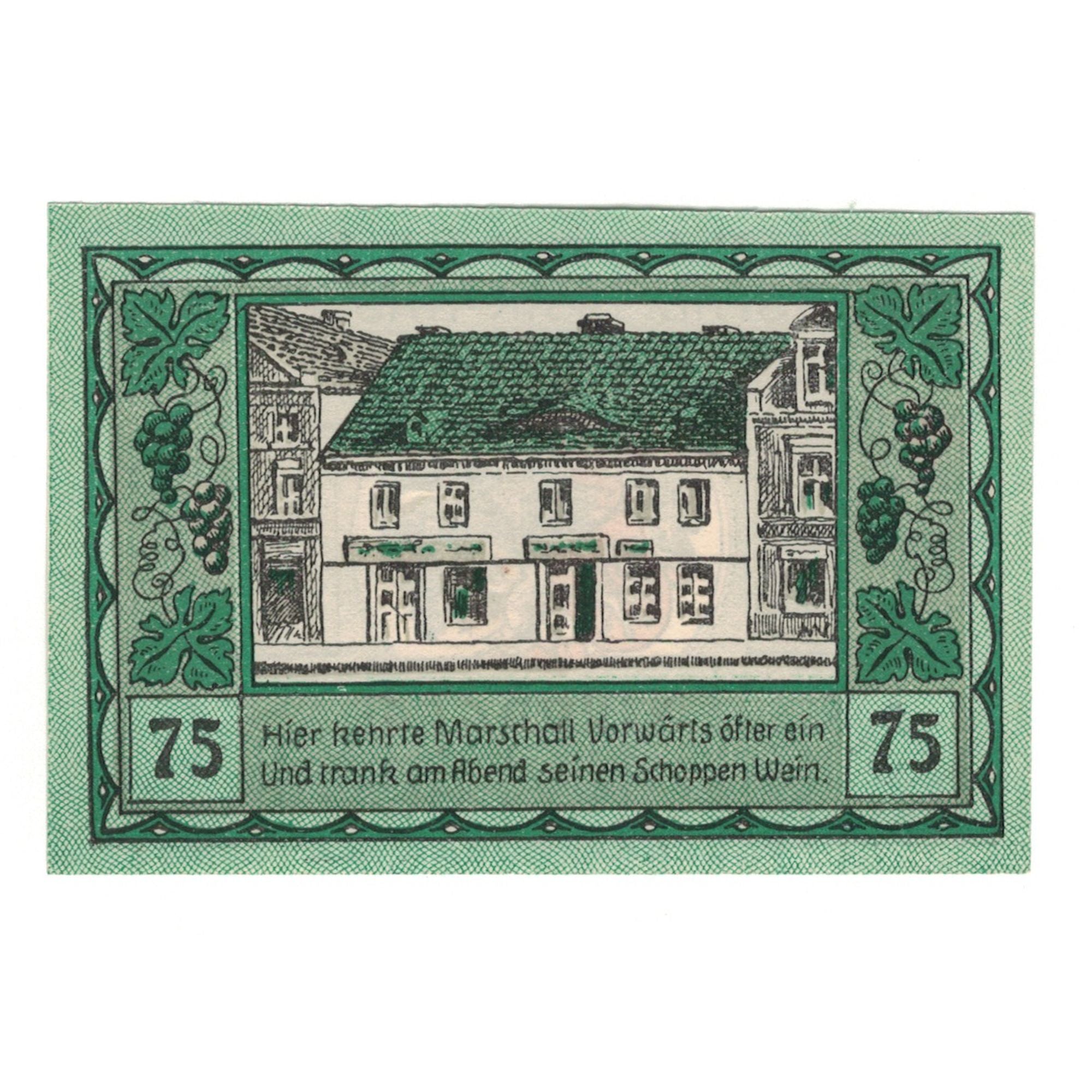 Banknot, Niemcy, Canth Stadt, 75 Pfennig, Maison, 1922, UNC(65-70), Mehl:220.1