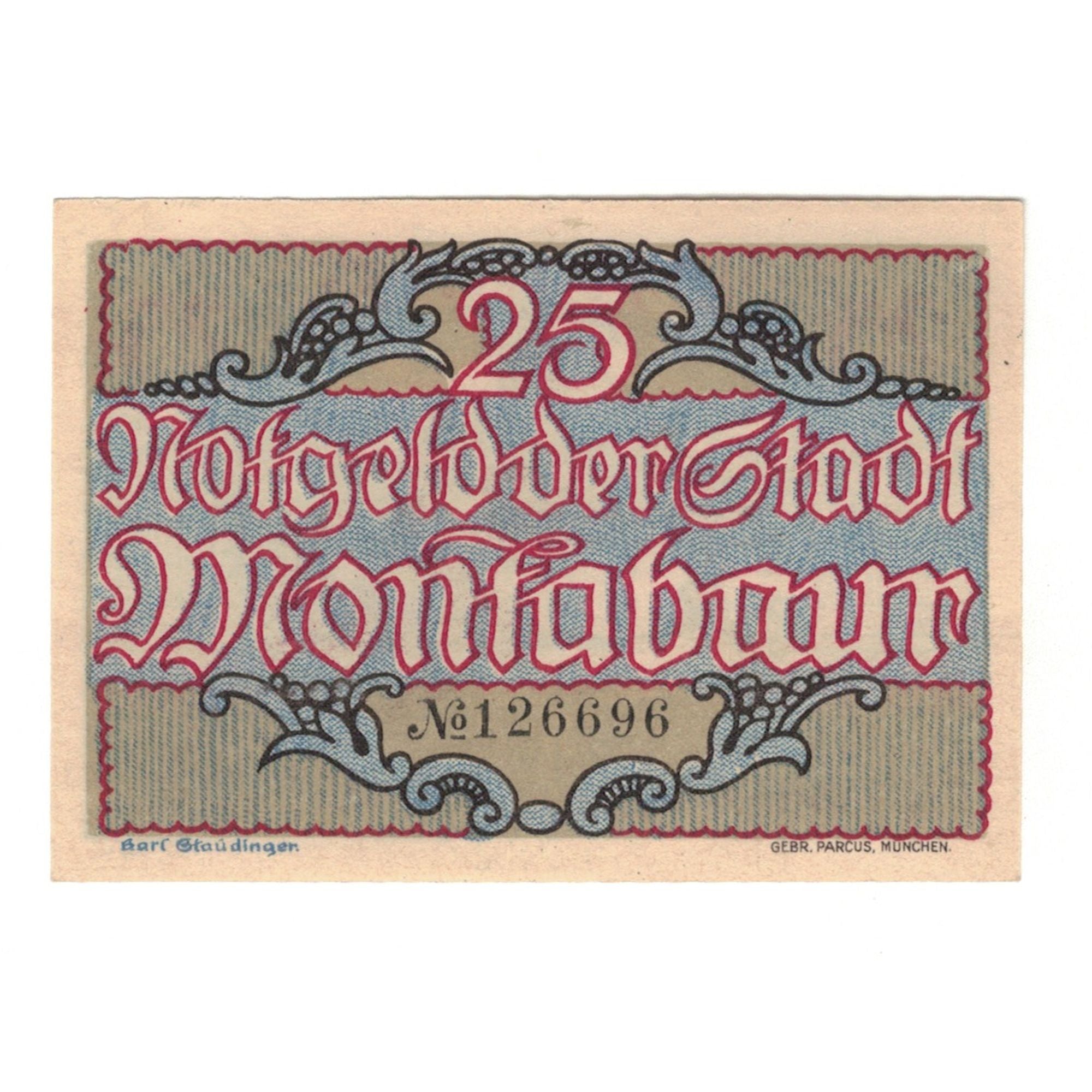 Billet, Allemagne, Montabaur Stadt, 25 Pfennig, Maison, 1920, 1920-12-01, NEUF