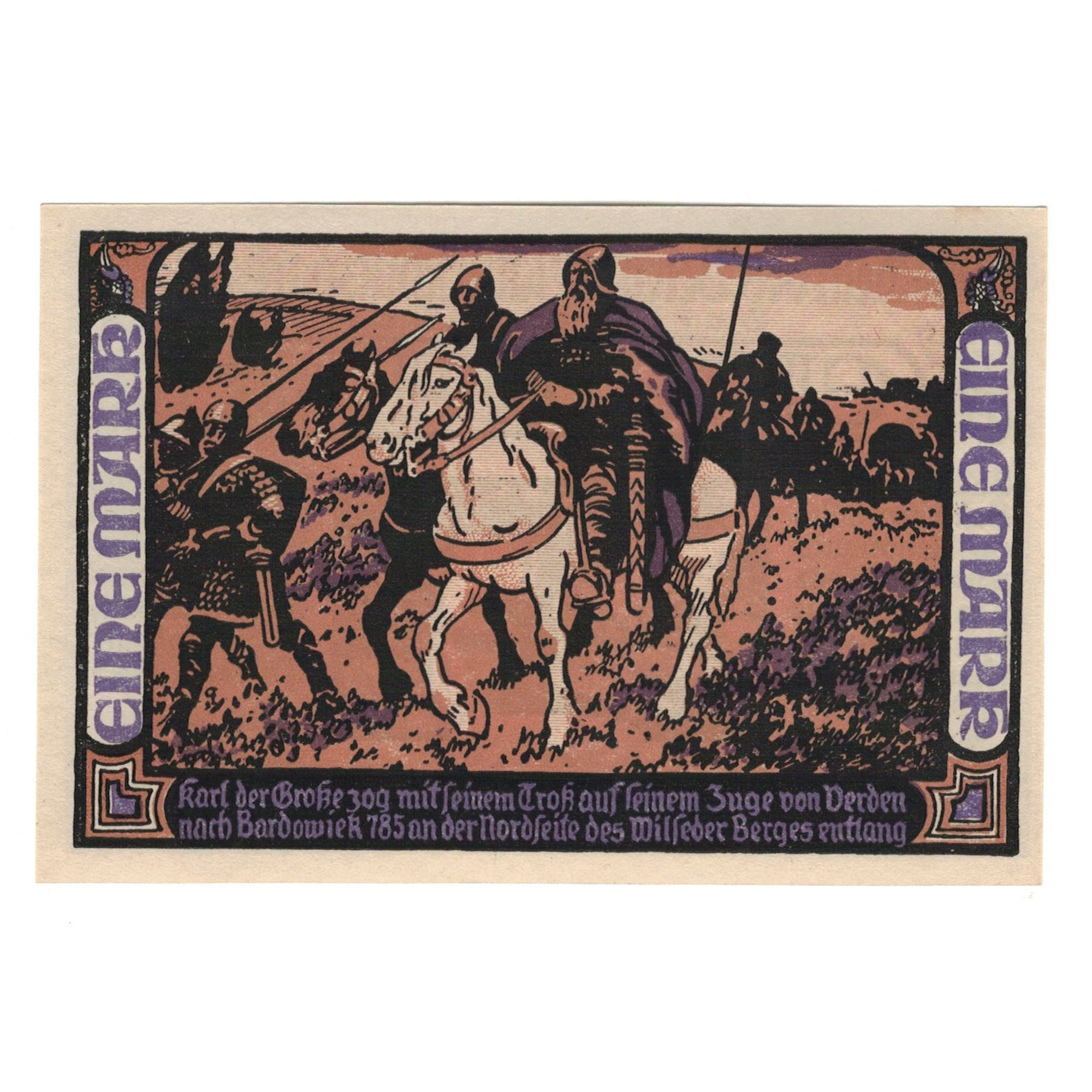 Banknote, Germany, Stuttgart Verein Naturschutzpark e.V., 1 Mark, paysage, 1921