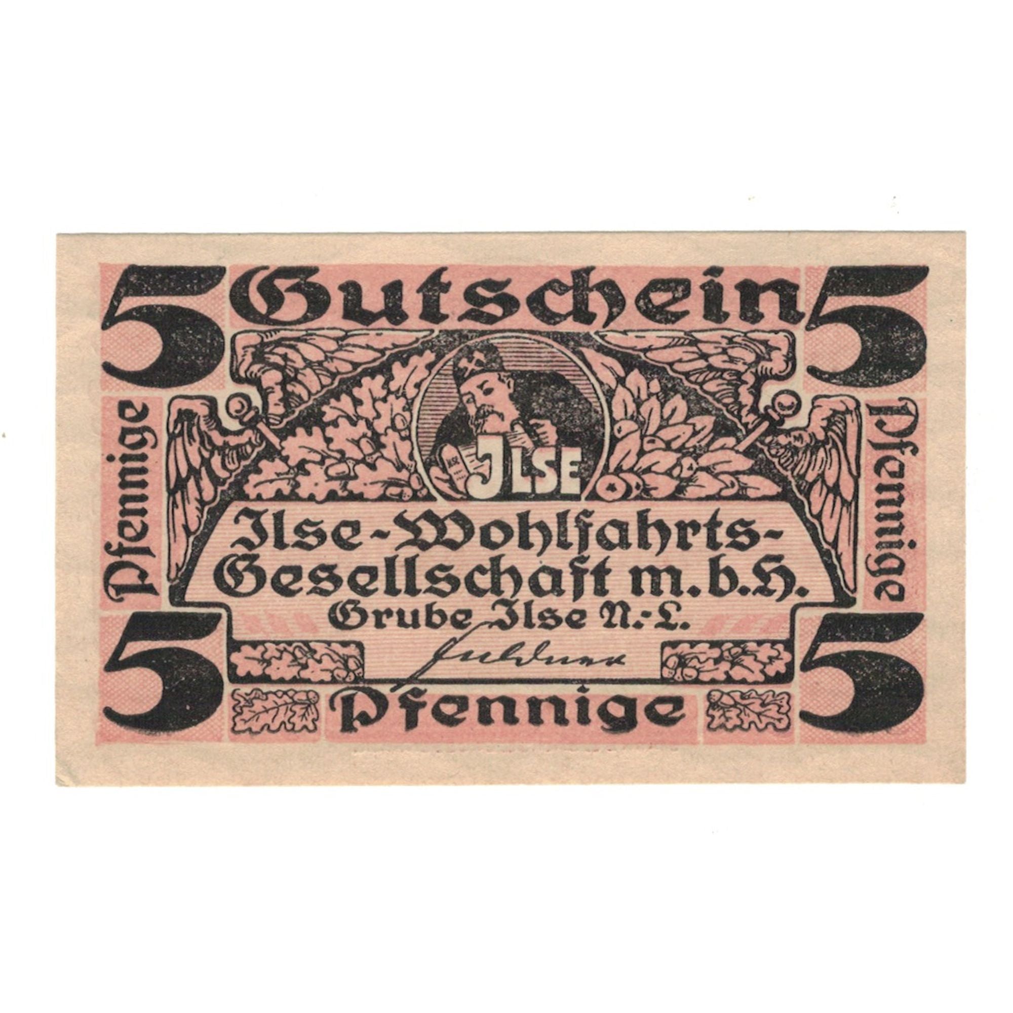 Billet, Allemagne, Grube Ilse, 5 Pfennig, personnage, 1917, NEUF, Mehl:832g