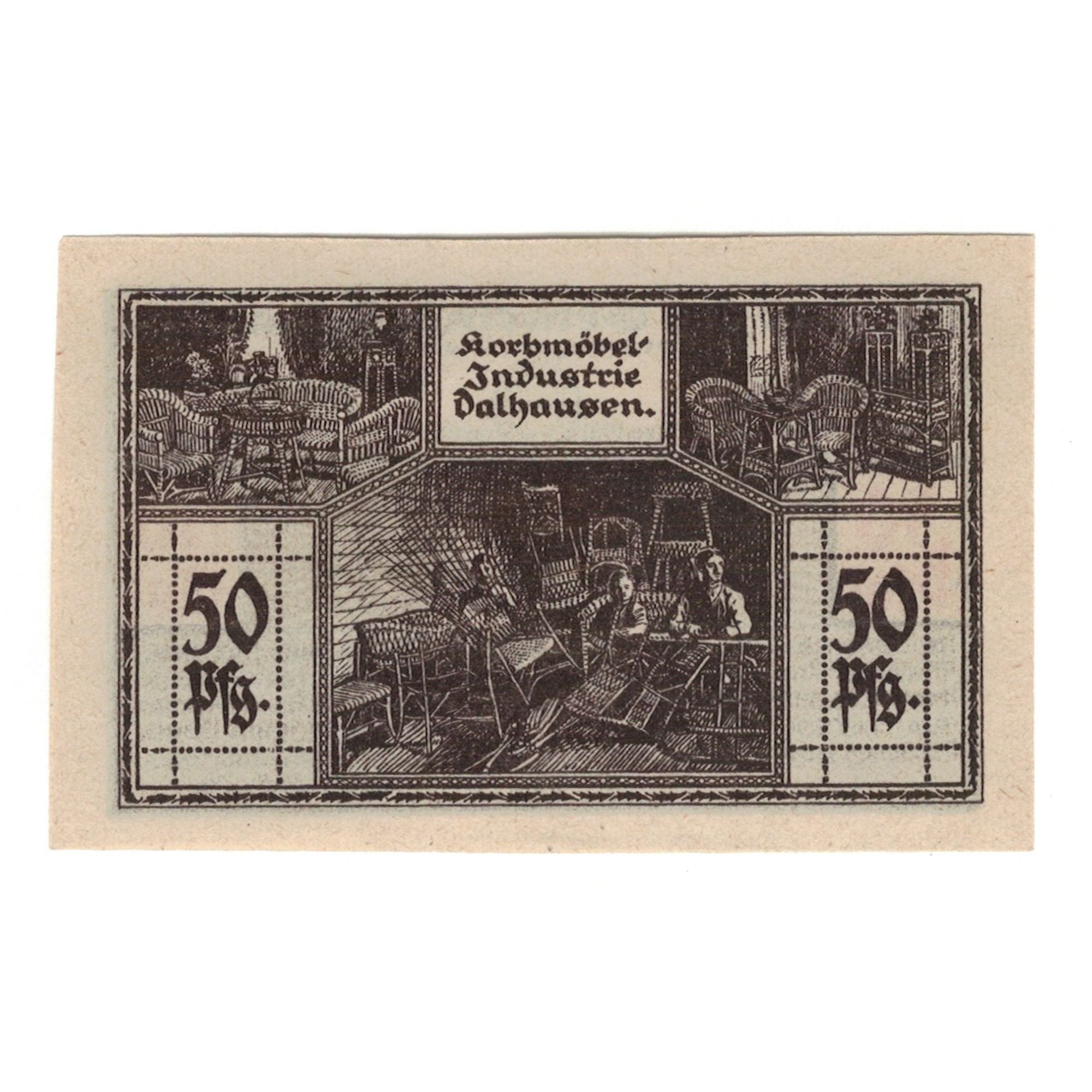Banknot, Niemcy, Dalhausen Gemeinde, 50 Pfennig, personnage, 1922, 1922-03-01