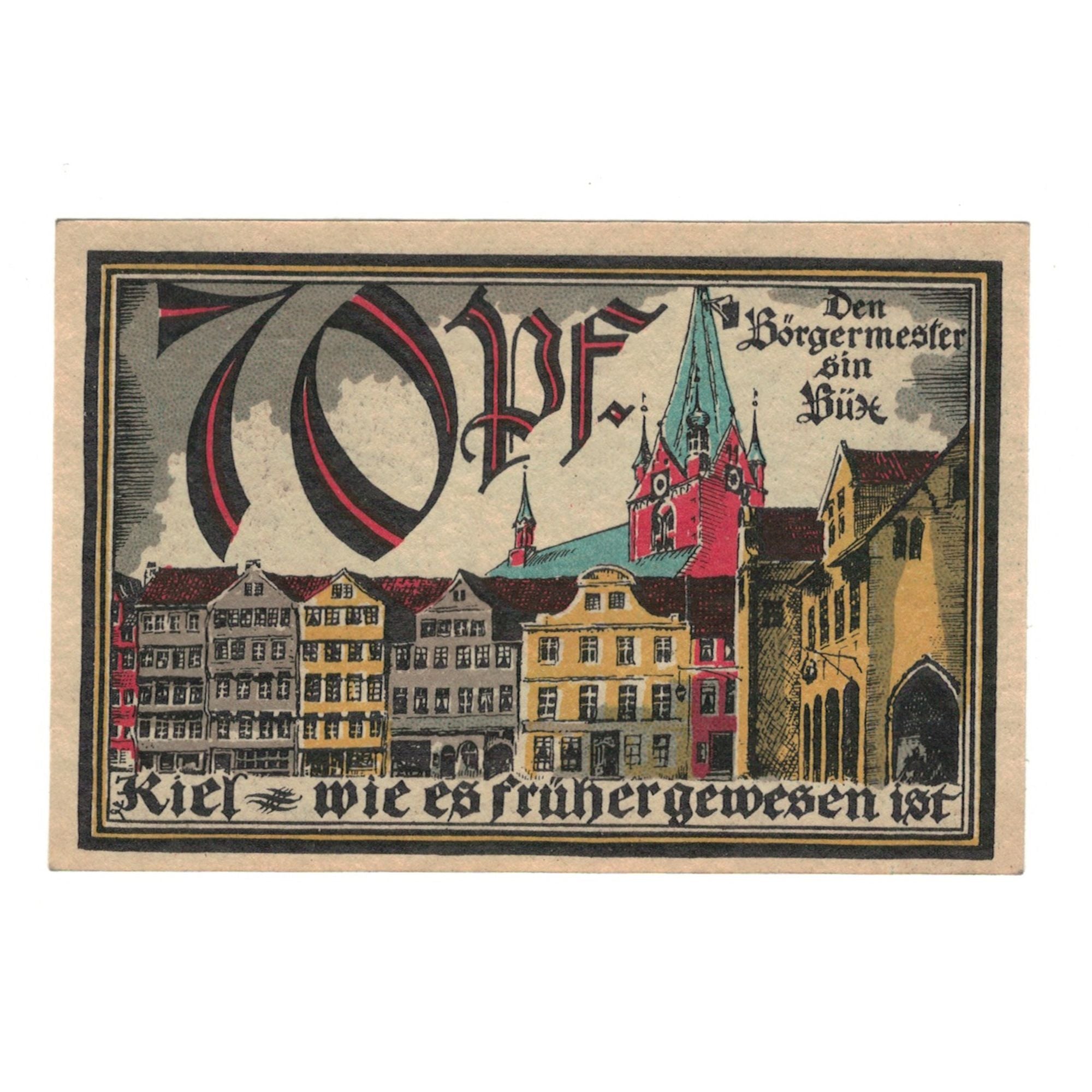 Billet, Allemagne, Kiel Kieler Herbstwoche für Kunst und Wissenschaft, 70