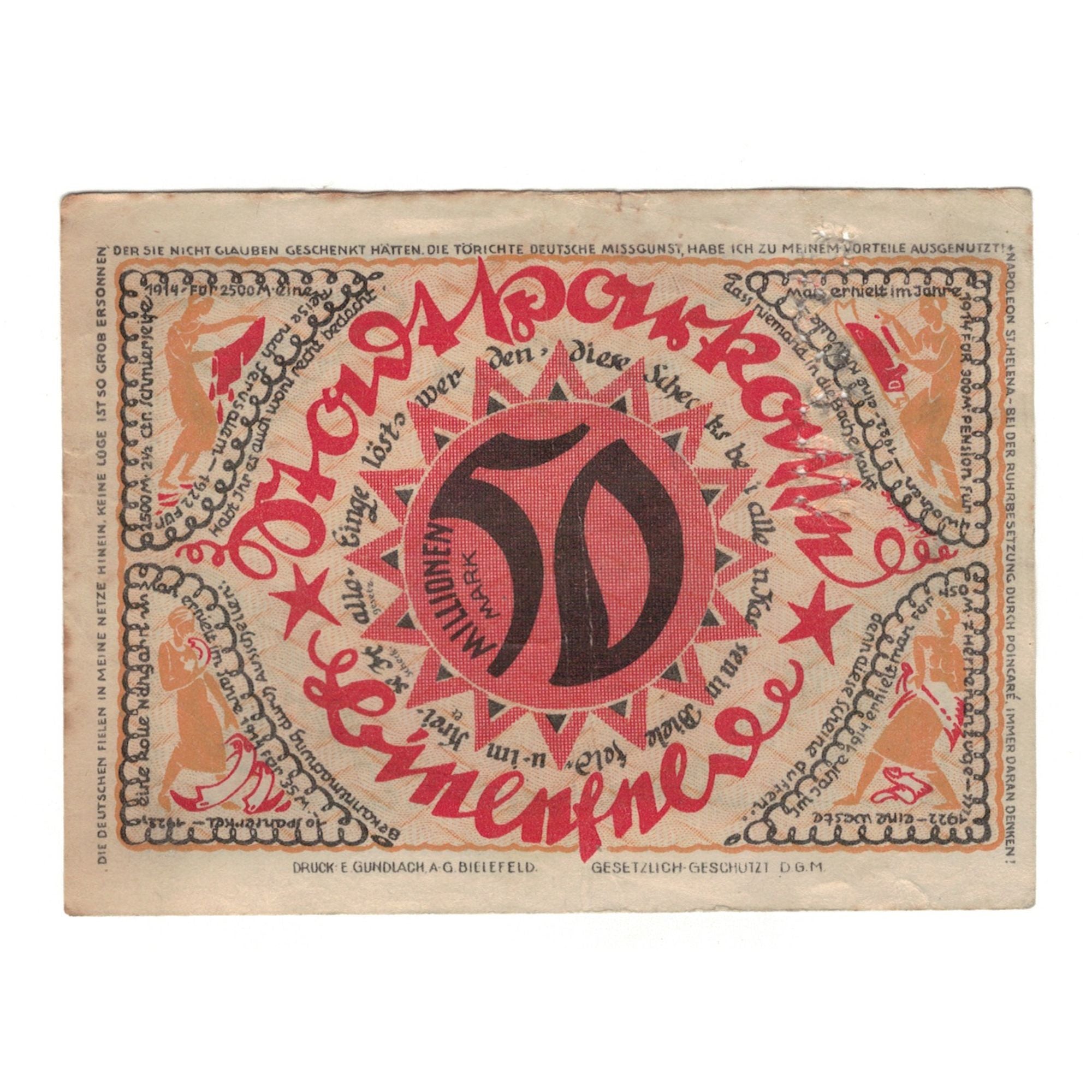 Banknote, Germany, Bielefeld Stadt, 50 Pfennig, personnage, 1922, 1922-04_02