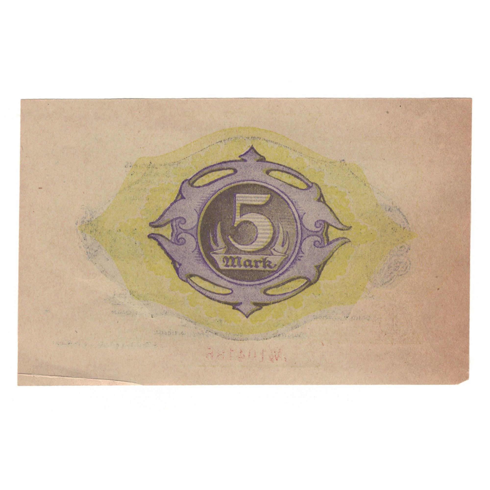 Billet, Allemagne, Altona Stadt, 5 Mark, Texte, 1918, 1919-02-01, SUP