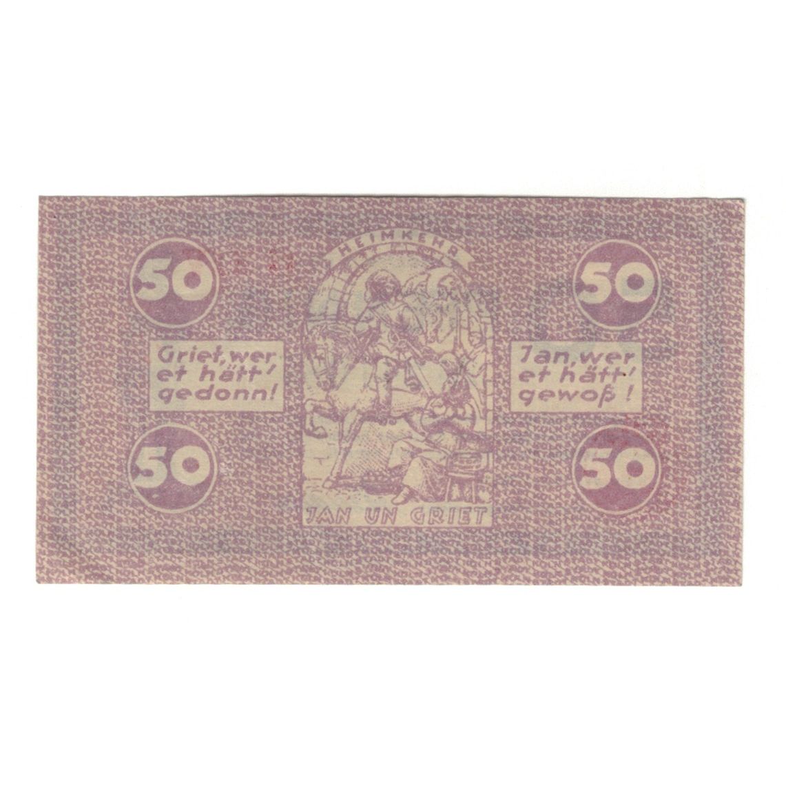 Banknote, Germany, Köln Stadt, 50 Pfennig, personnage, 1920, 1920-12-31
