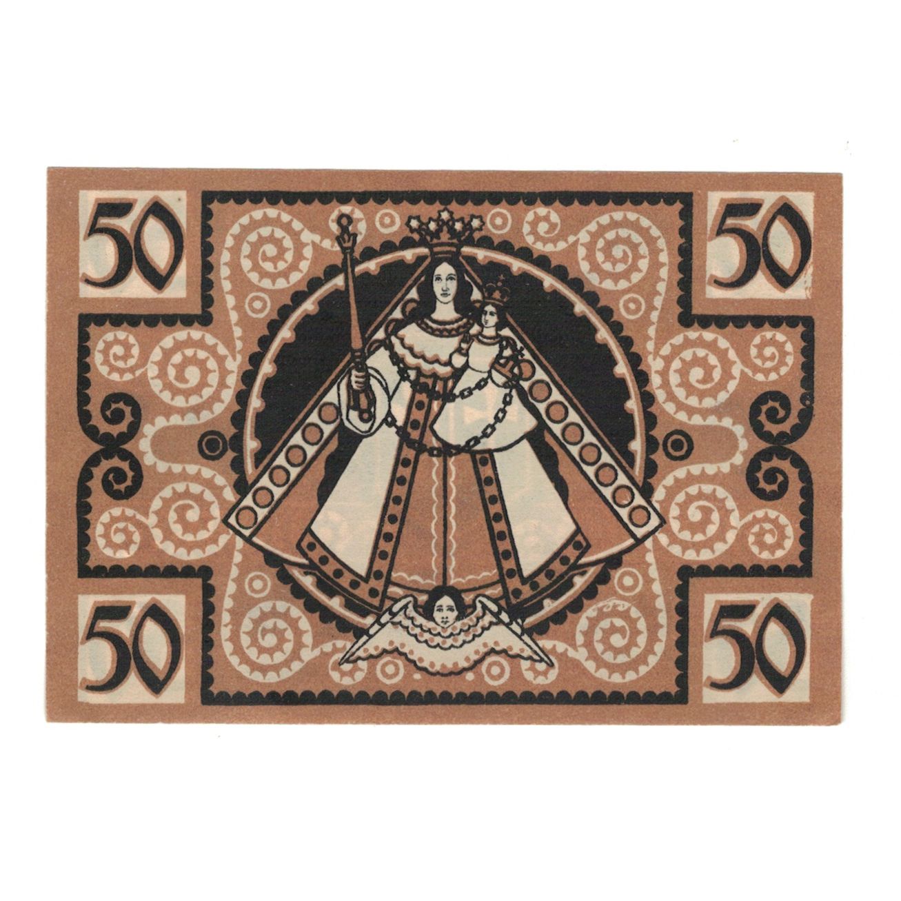 Banknote, Germany, Kevelaer Gemeinde, 50 Pfennig, personnage, 1921, 1921-06-01