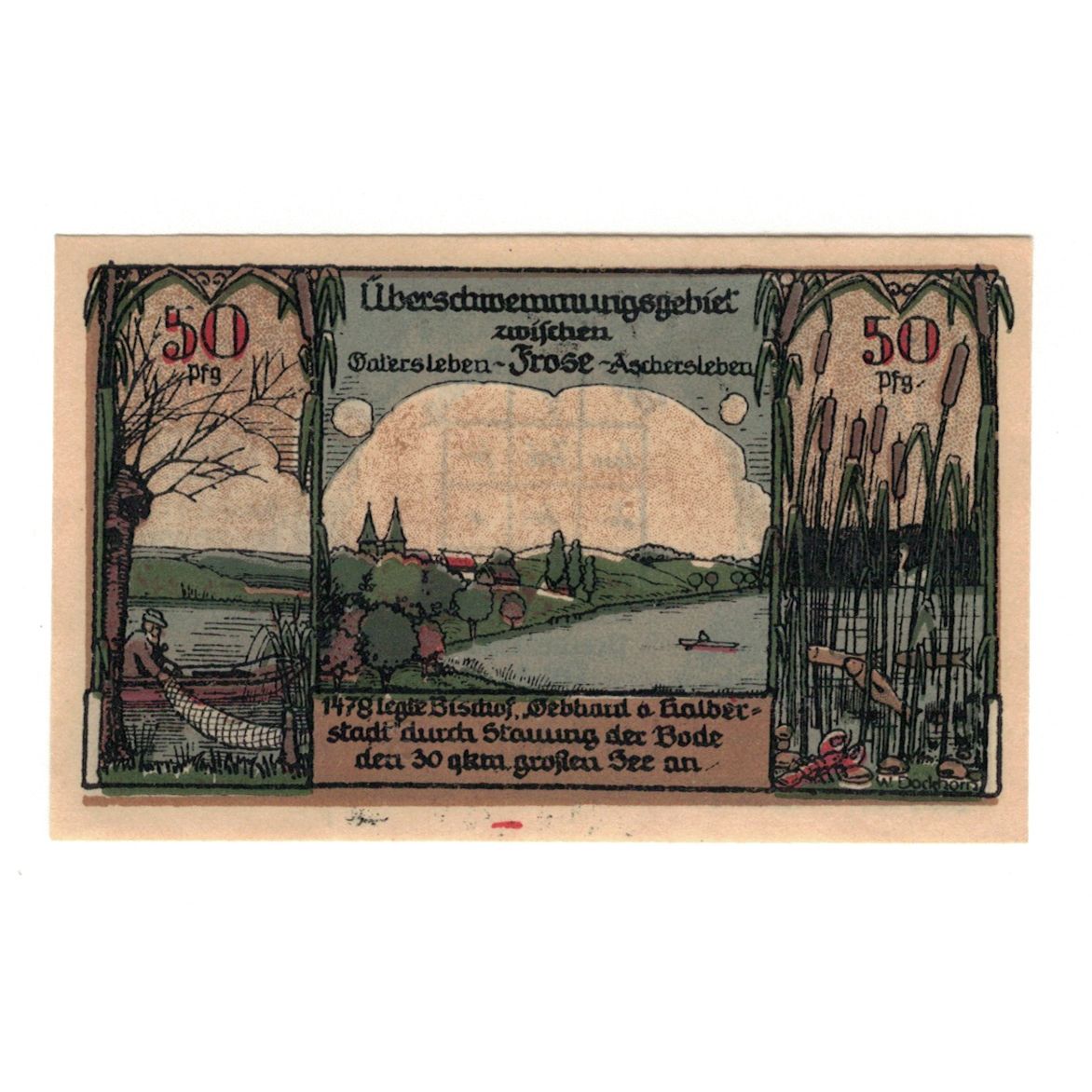 Banknote, Germany, Frose Gemeinde, 50 Pfennig, paysage, 1921, 1921-06-27