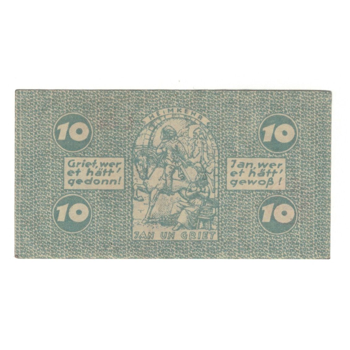 Banknote, Germany, Köln Stadt, 10 Pfennig, Monument, 1920, 1921-07-13