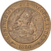 Netherlands, William III, 2-1/2 Cent, 1880, Bronze, MS(63), KM:108.1