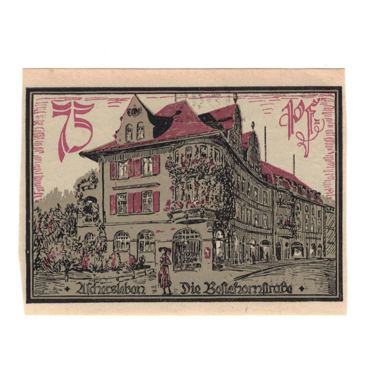 Banknote, Germany, Aschersleben Stadt, 75 Pfennig, Batiment, 1921, 1921-12-01