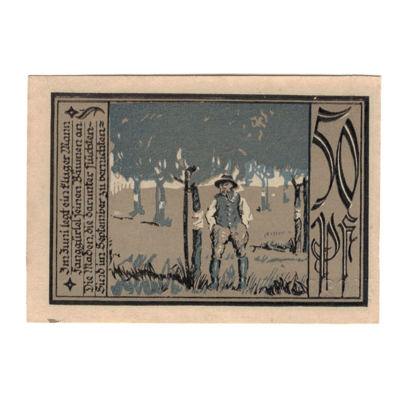 Billete, Alemania, Aschersleben Stadt, 50 Pfennig, personnage, 1921, 1921-12-01