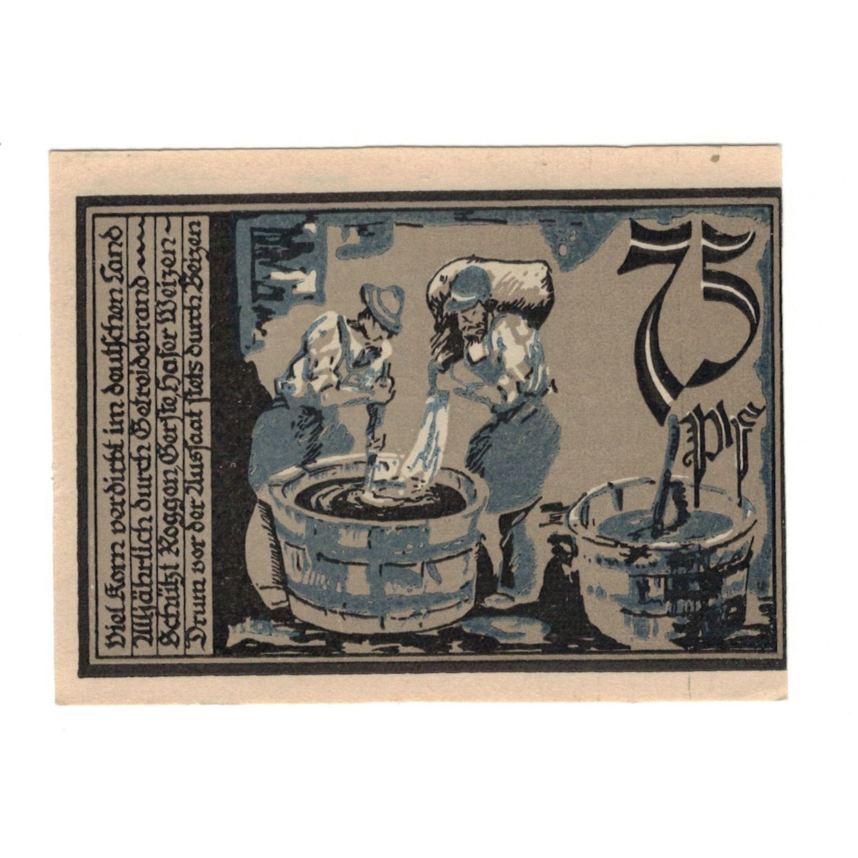 Billete, Alemania, Aschersleben Stadt, 75 Pfennig, personnage, 1921, 1921-12-01