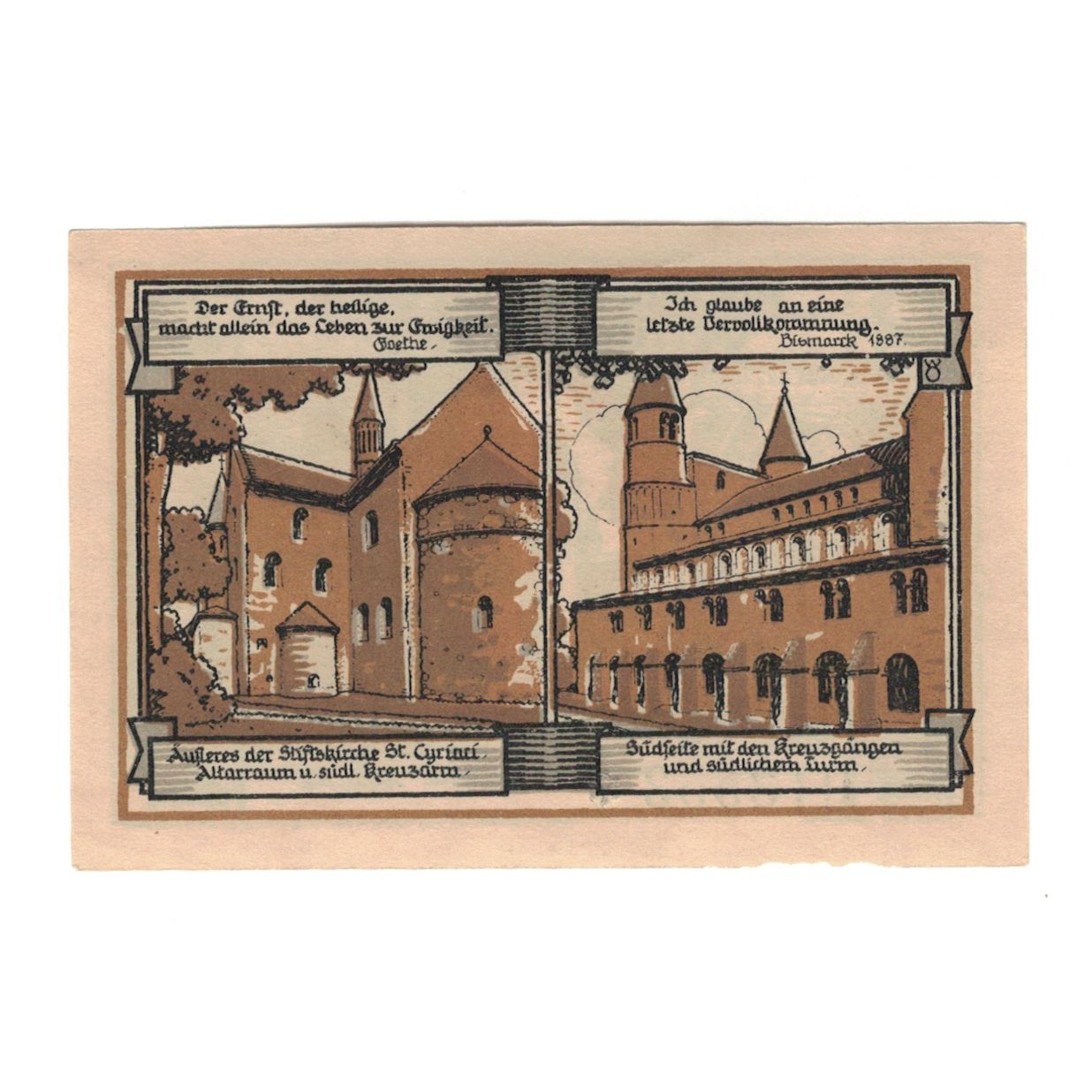 Billet, Allemagne, Gernrode a.H. Stadt, 75 Pfennig, personnage, 1921