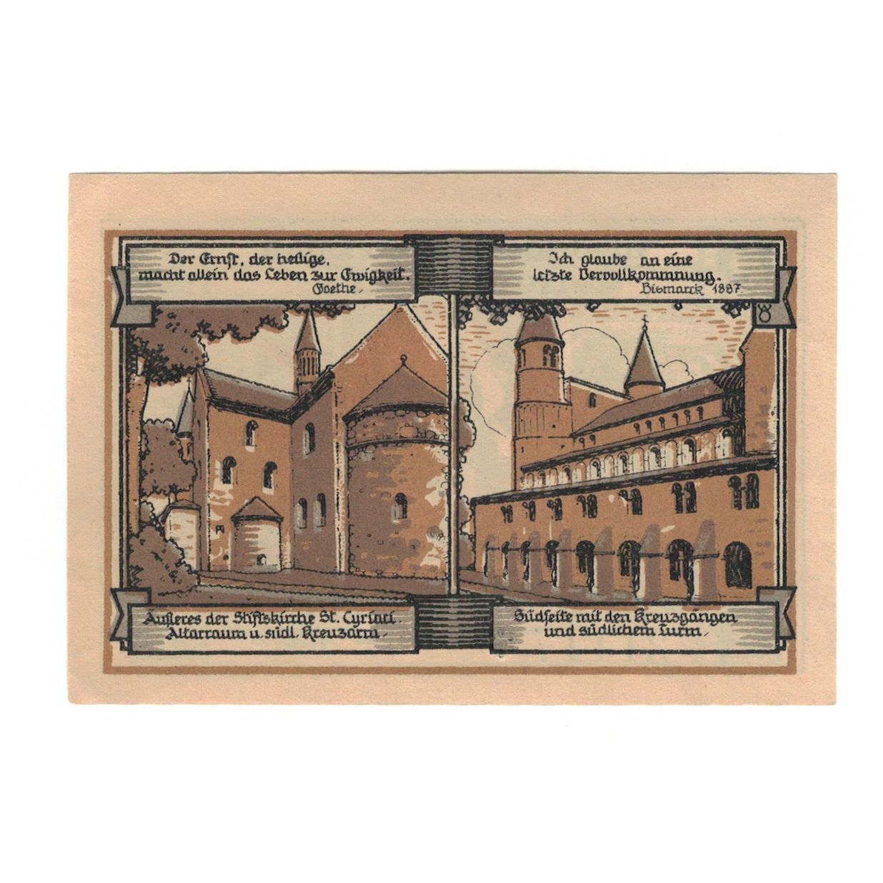 Banconote, Germania, Gernrode a.H. Stadt, 75 Pfennig, personnage 3, 1921