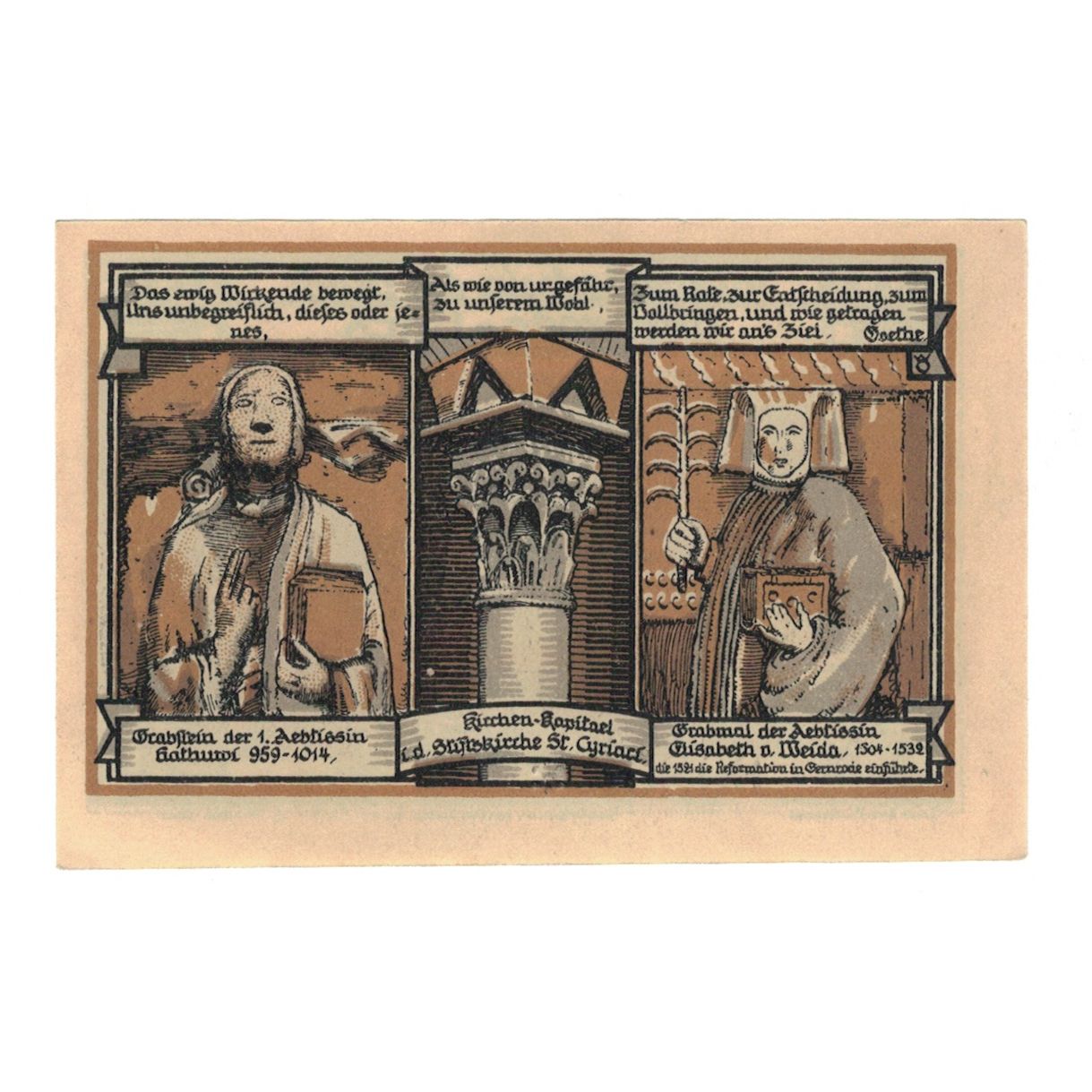 Banknote, Germany, Gernrode a.H. Stadt, 50 Pfennig, château, 1921, 1921-10-21