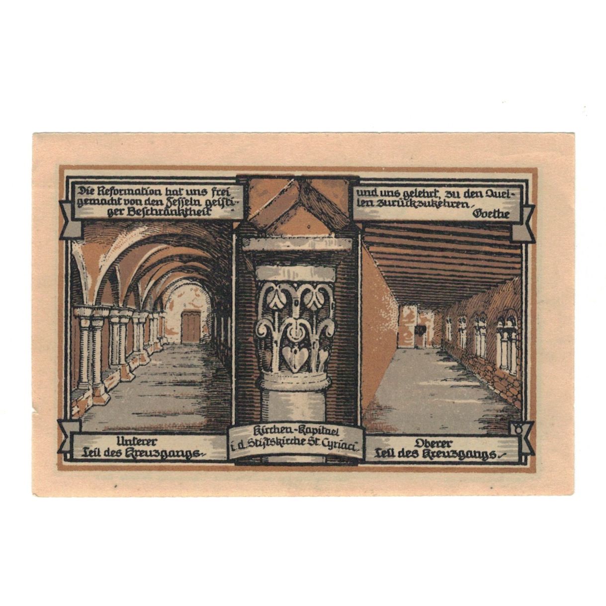 Biljet, Duitsland, Gernrode a.H. Stadt, 50 Pfennig, village, 1921, 1921-10-21