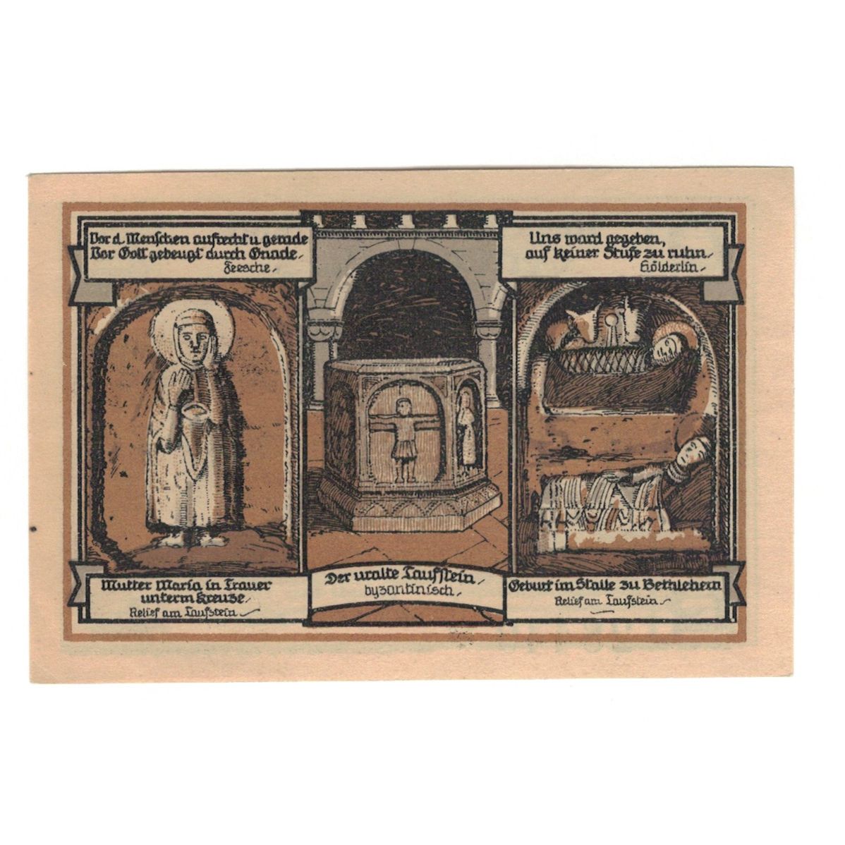 Billet, Allemagne, Gernrode a.H. Stadt, 75 Pfennig, eglise 2, 1921, 1921-10-21