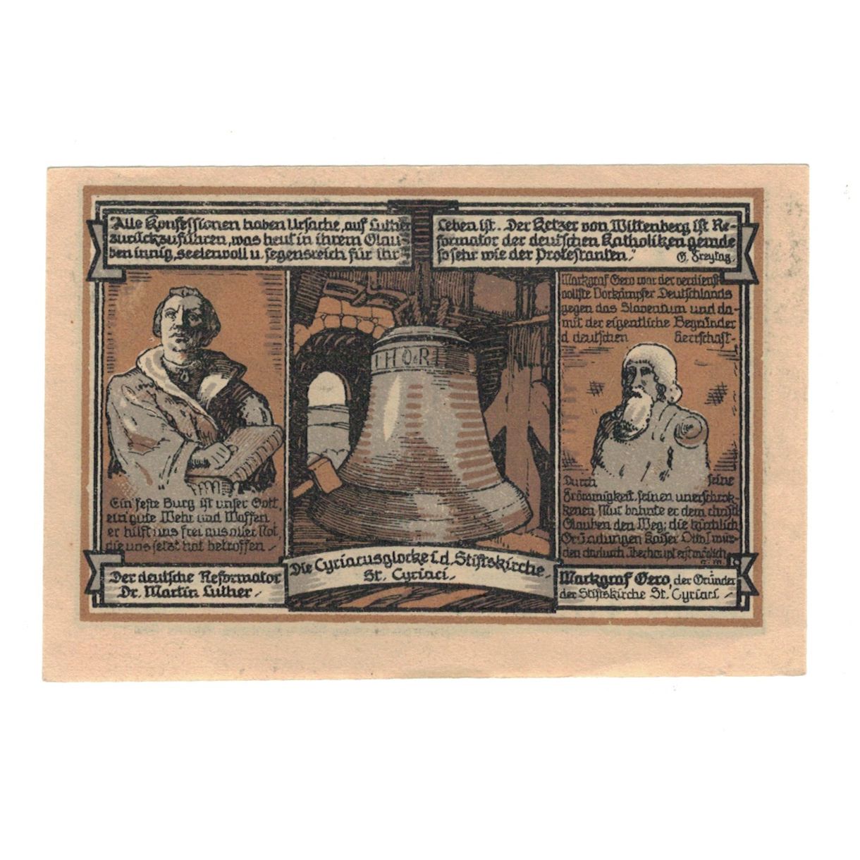 Biljet, Duitsland, Gernrode a.H. Stadt, 50 Pfennig, Eglise 1, 1921, 1921-10-21