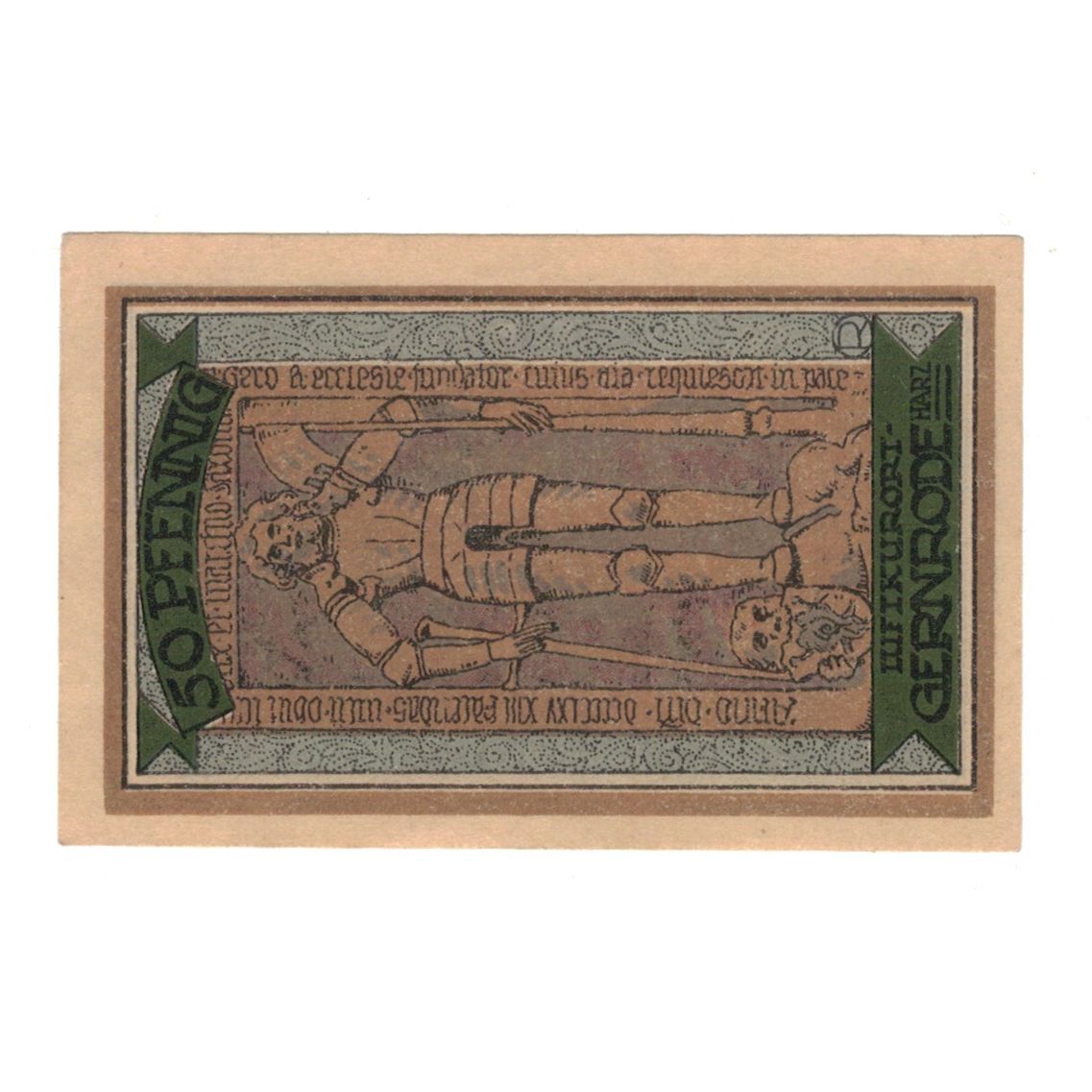 Banknote, Germany, Gernrode a.H. Stadt, 50 Pfennig, personnage 1, 1921