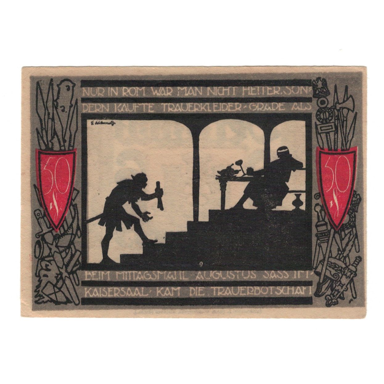 Banknote, Germany, Detmold Stadt, 50 Pfennig, personnage, 1920, 1920-08-01