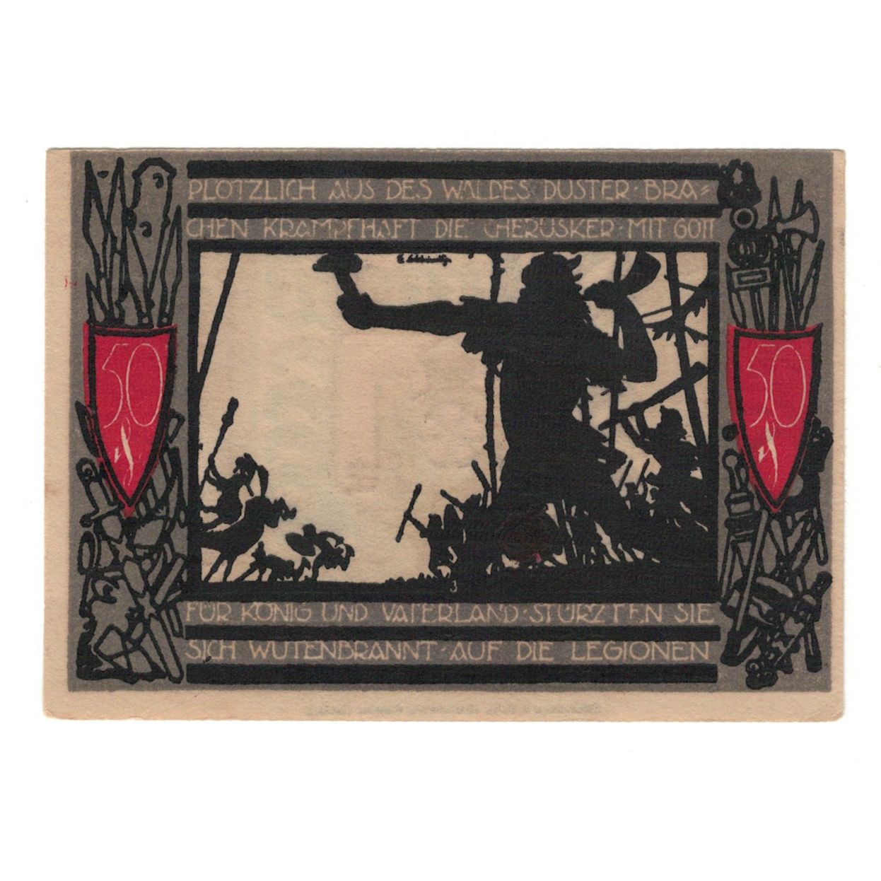 Banknote, Germany, Detmold Stadt, 50 Pfennig, personnage 2, 1920, 1920-08-01