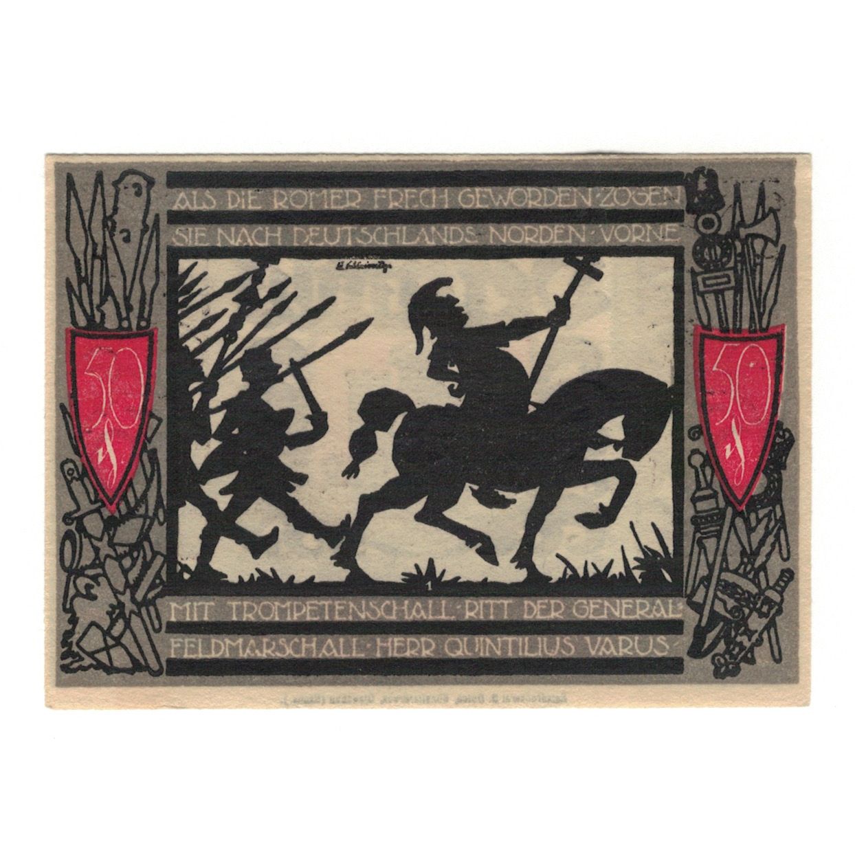 Banknote, Germany, Detmold Stadt, 50 Pfennig, chevalier 1, 1920, 1920-08-01