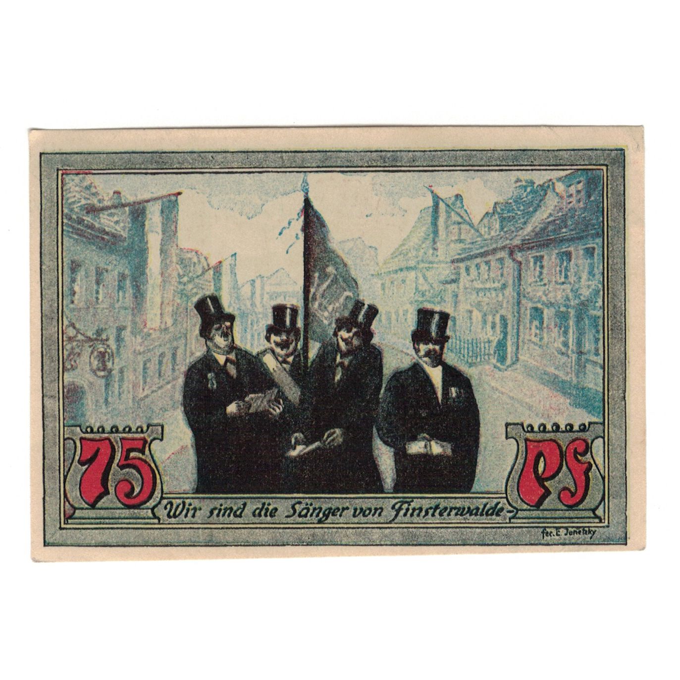 Banknote, Germany, Finsterwalde N.L. Stadt, 75 Pfennig, personnage 4, 1921