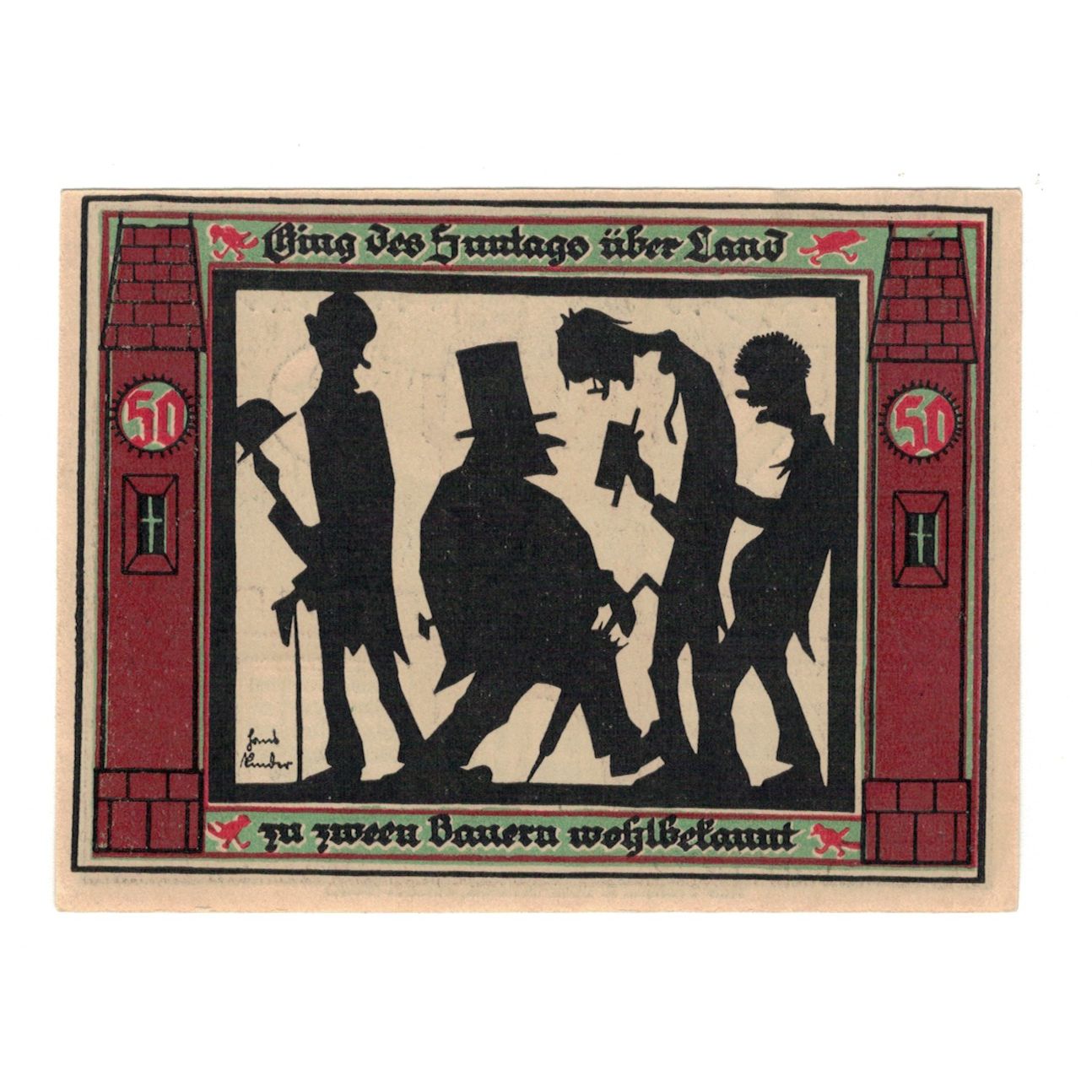 Banknote, Germany, Glauchau Stadt, 50 Pfennig, personnage 1, 1921, 1921-05-01