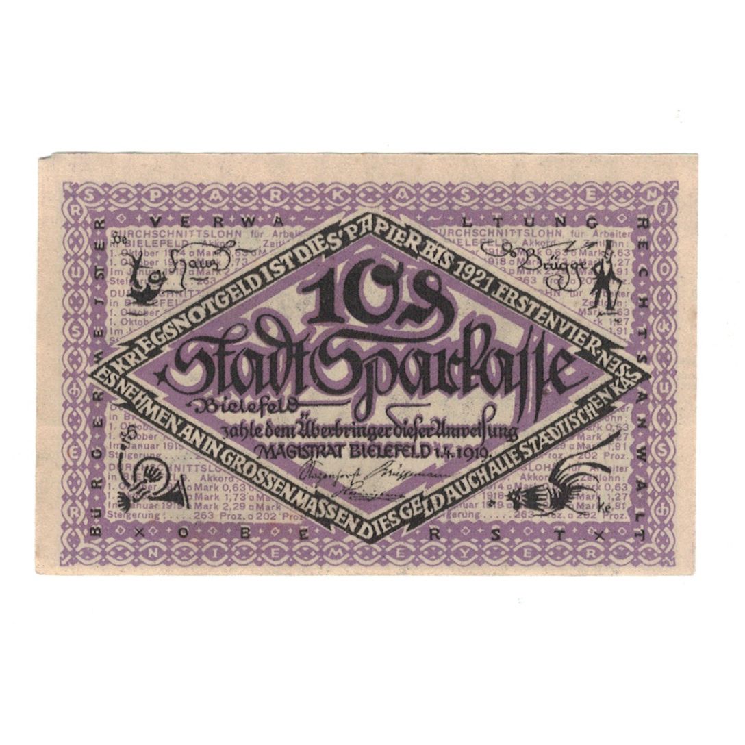 Billet, Allemagne, 10 Pfennig, personnage, 1918, 1918-03-01, SUP, Mehl:B44.2