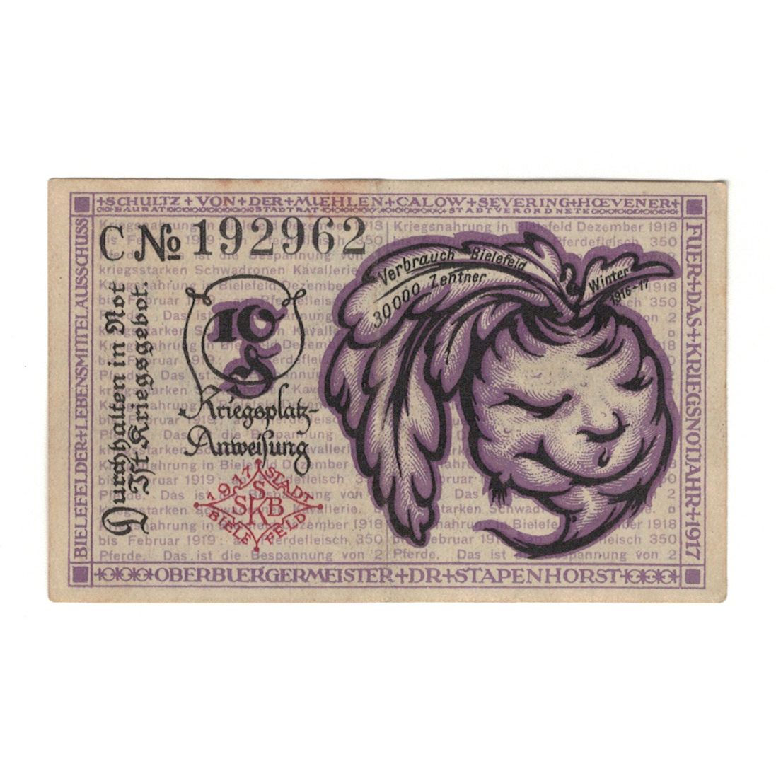 Banknote, Germany, 10 Pfennig, personnage 1, 1918, 1918-03-01, AU(55-58)