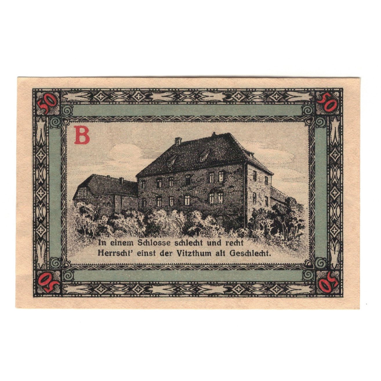 Banknote, Germany, Apolda Stadt, 50 Pfennig, Maison, 1921, 1921-08-01